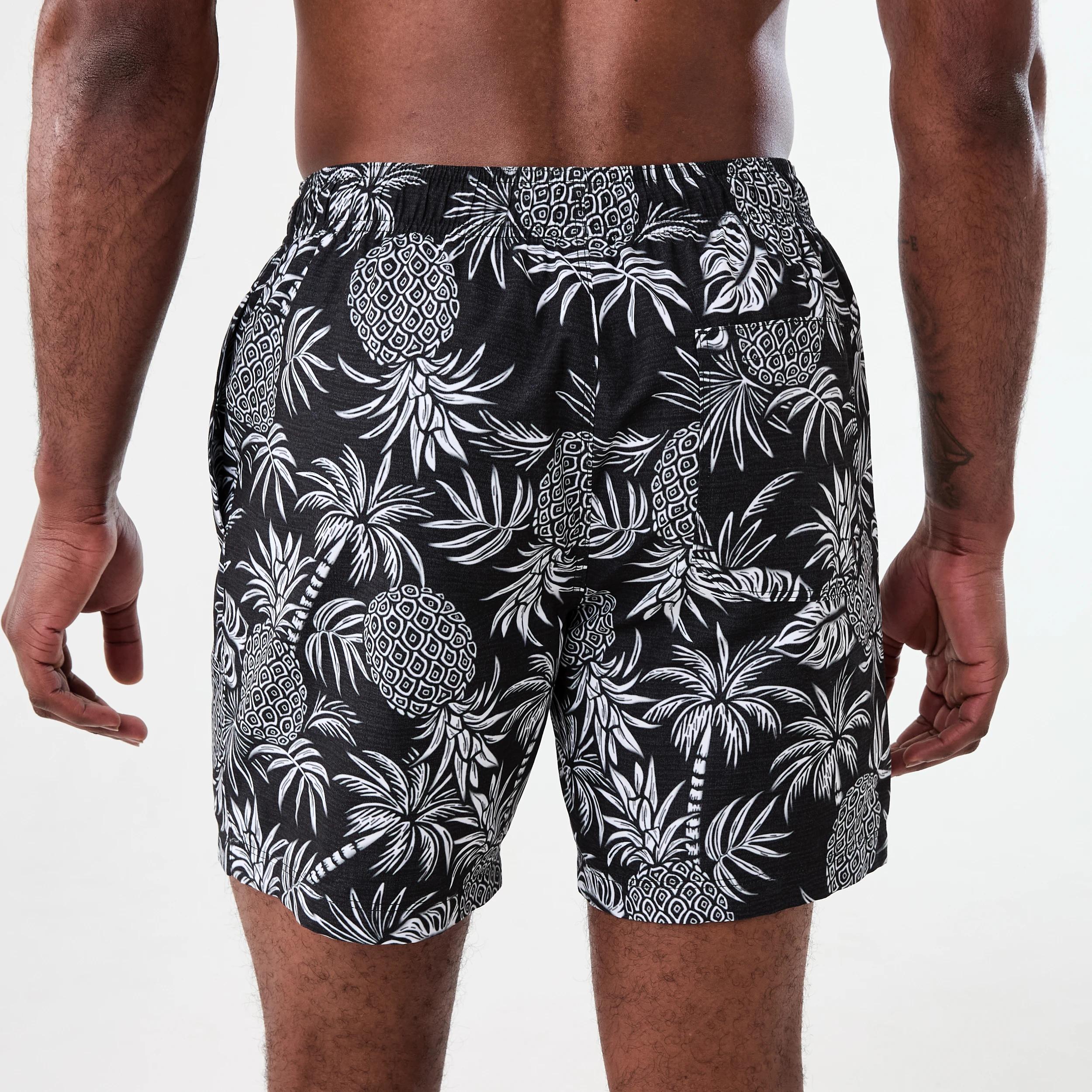 3 Regular Print Boardshorts Blk Pineap, 3 of 6