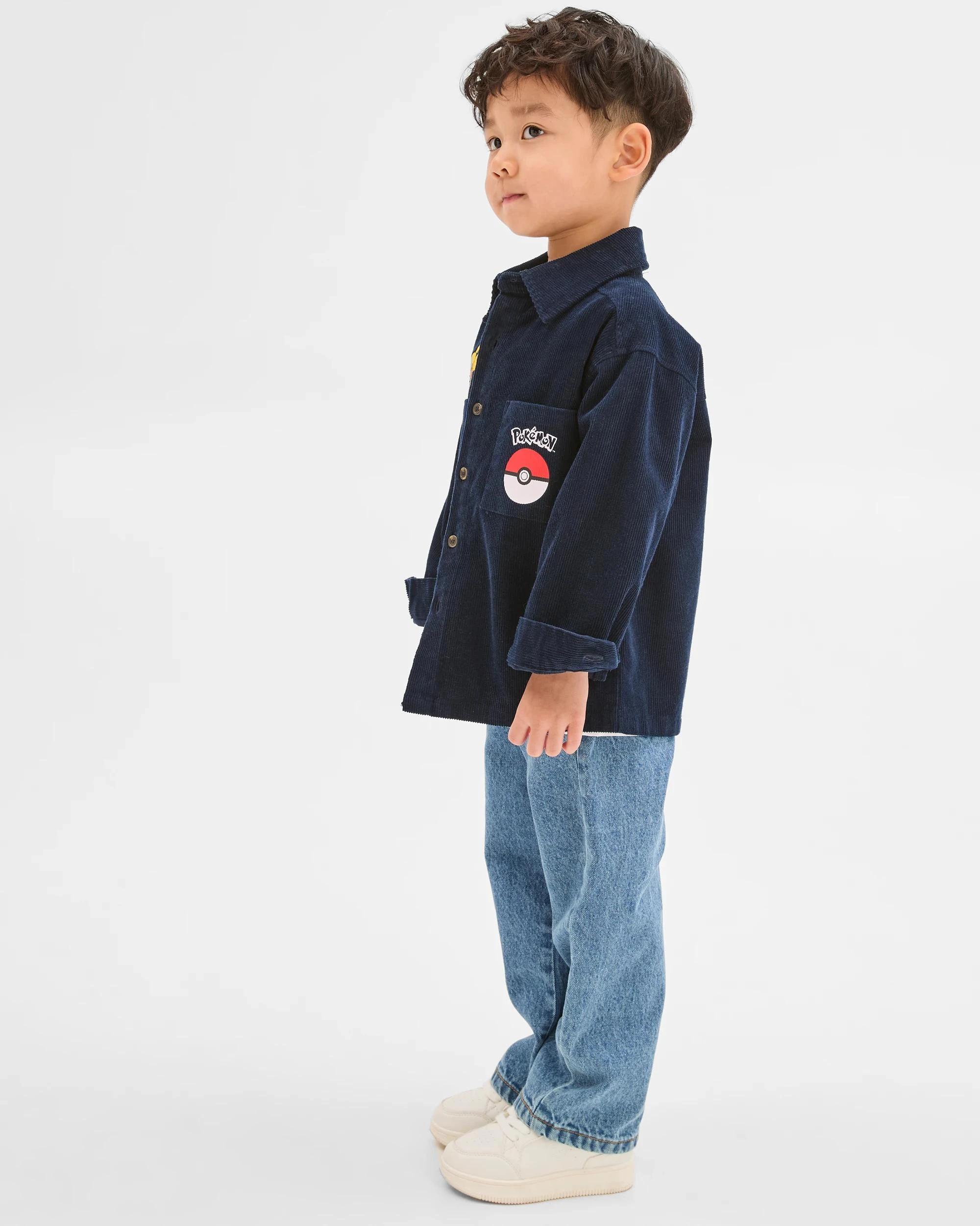 3 Pokemon Cord Shirt BLUE, 3 of 7