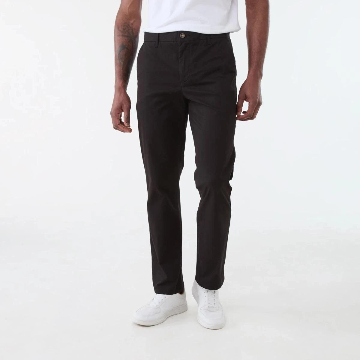 1 Straight Casual Chino Pants BLACK, 1 of 5