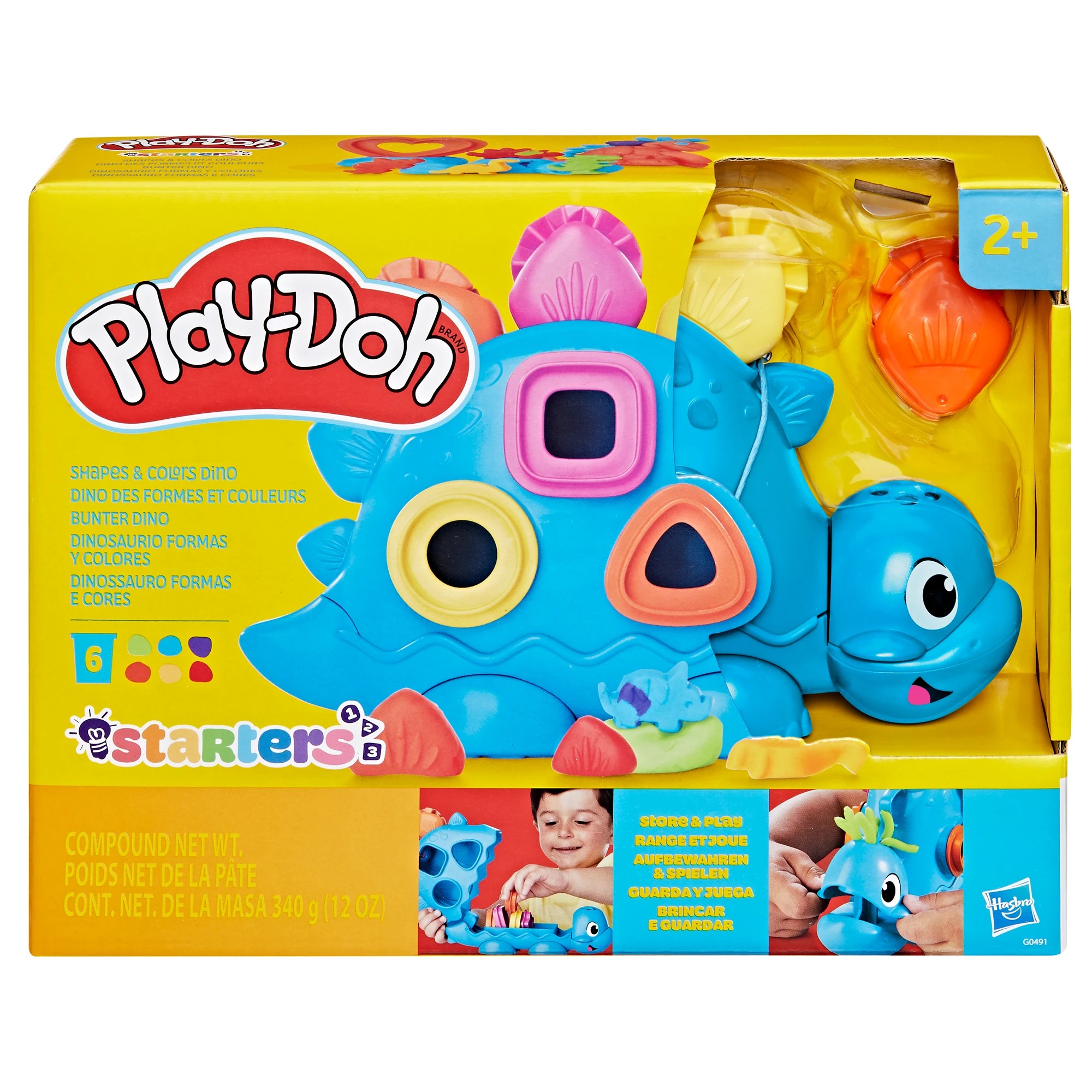 1 Play-Doh Play - Doh Shapes & Colors Dino - Multi, 1 of 3