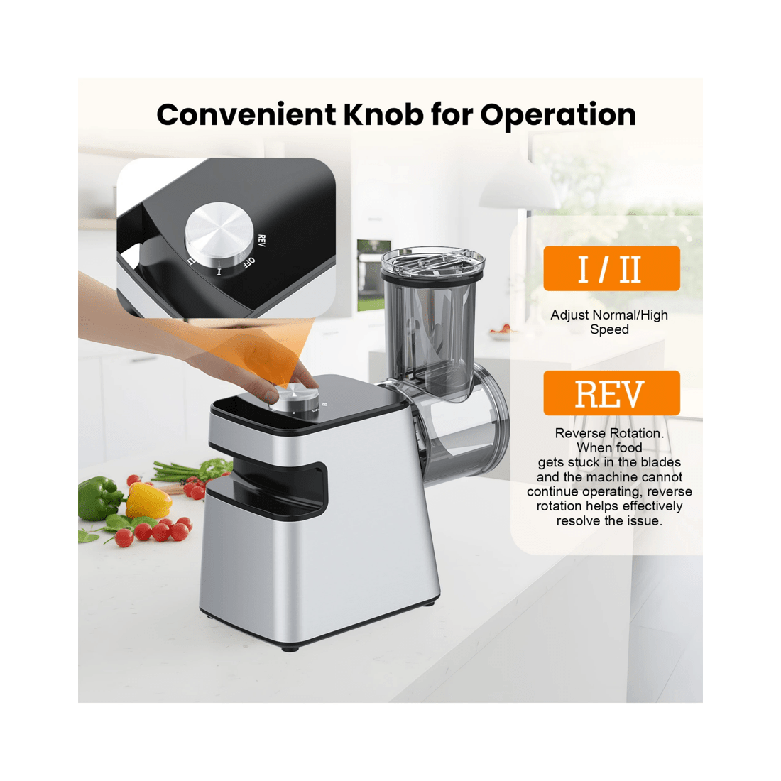 4 Advwin 8-IN-1 Electric Multi Food Processor, Cheese Grater, Meat Grinder Veges Slicer Shredder Sausage Stuffer, 4 of 8