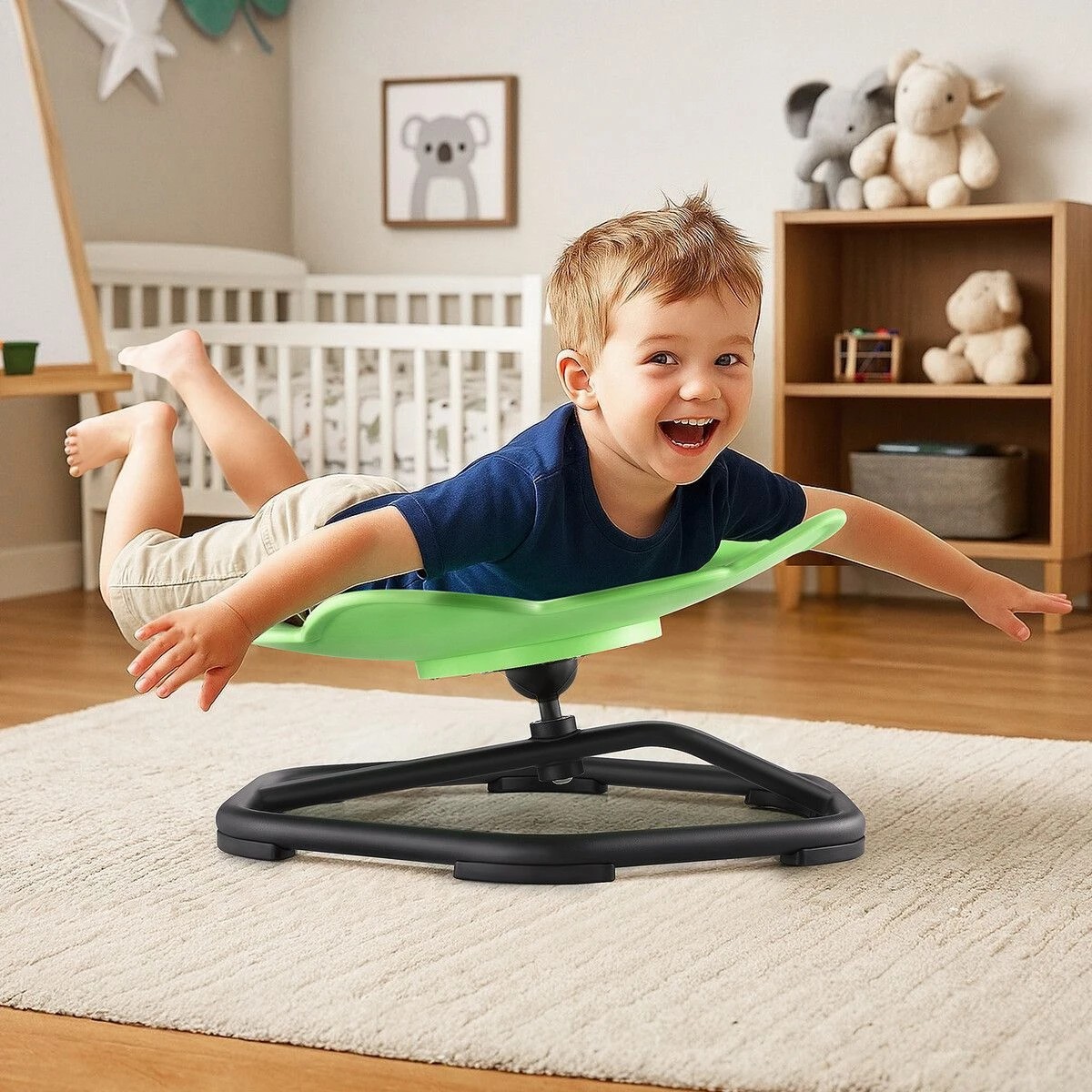 3 AUSWAY Kids Sensory Swivel Chair Spinning Seat Toddler, 3 of 7