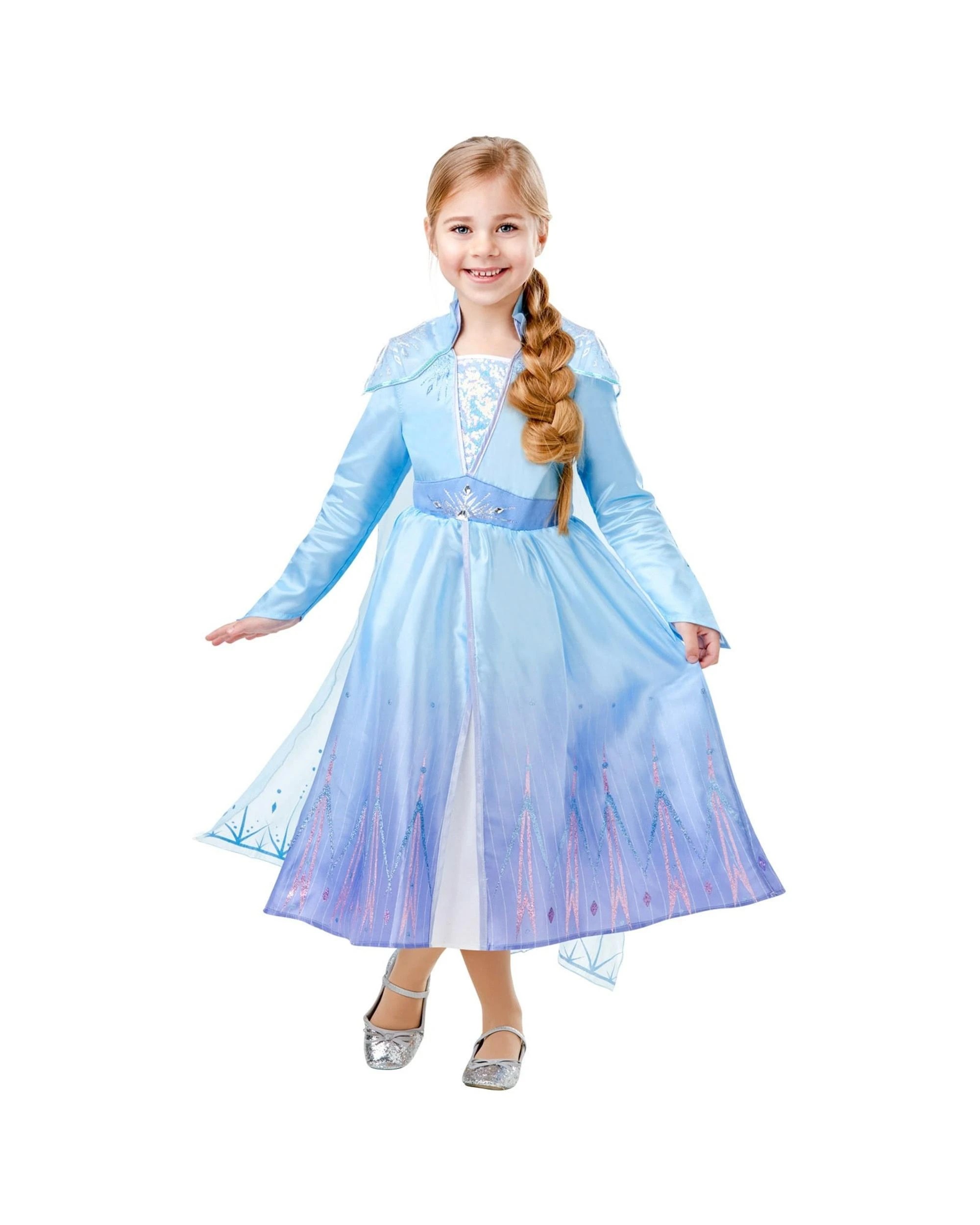 1 Disney Frozen 2 Elsa Deluxe Child Costume 6-8 Years, 1 of 4