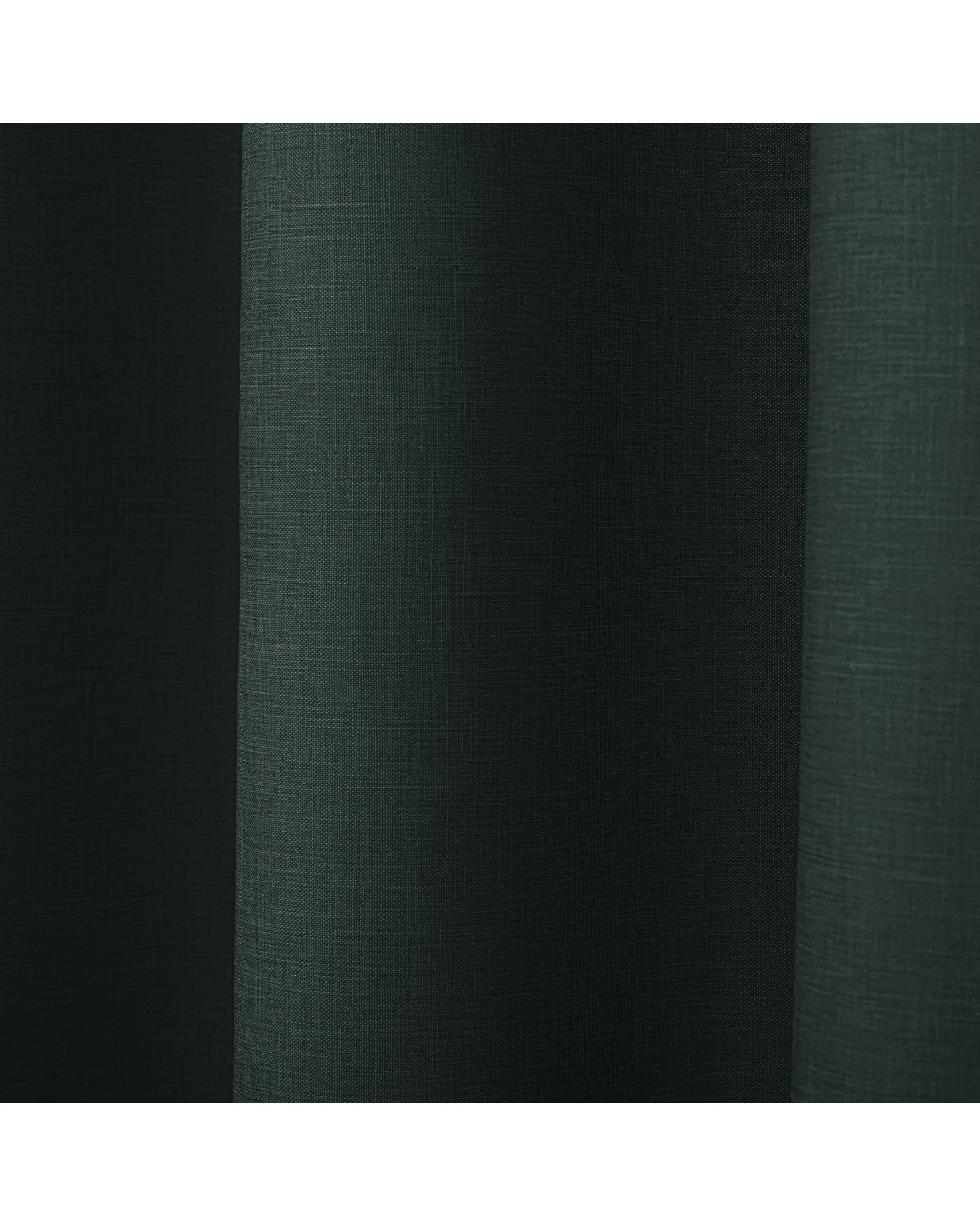 3 Sherwood Faux Linen 100% Blockout Eyelet Curtain Pair 90x223cm - Forest Green, 3 of 5