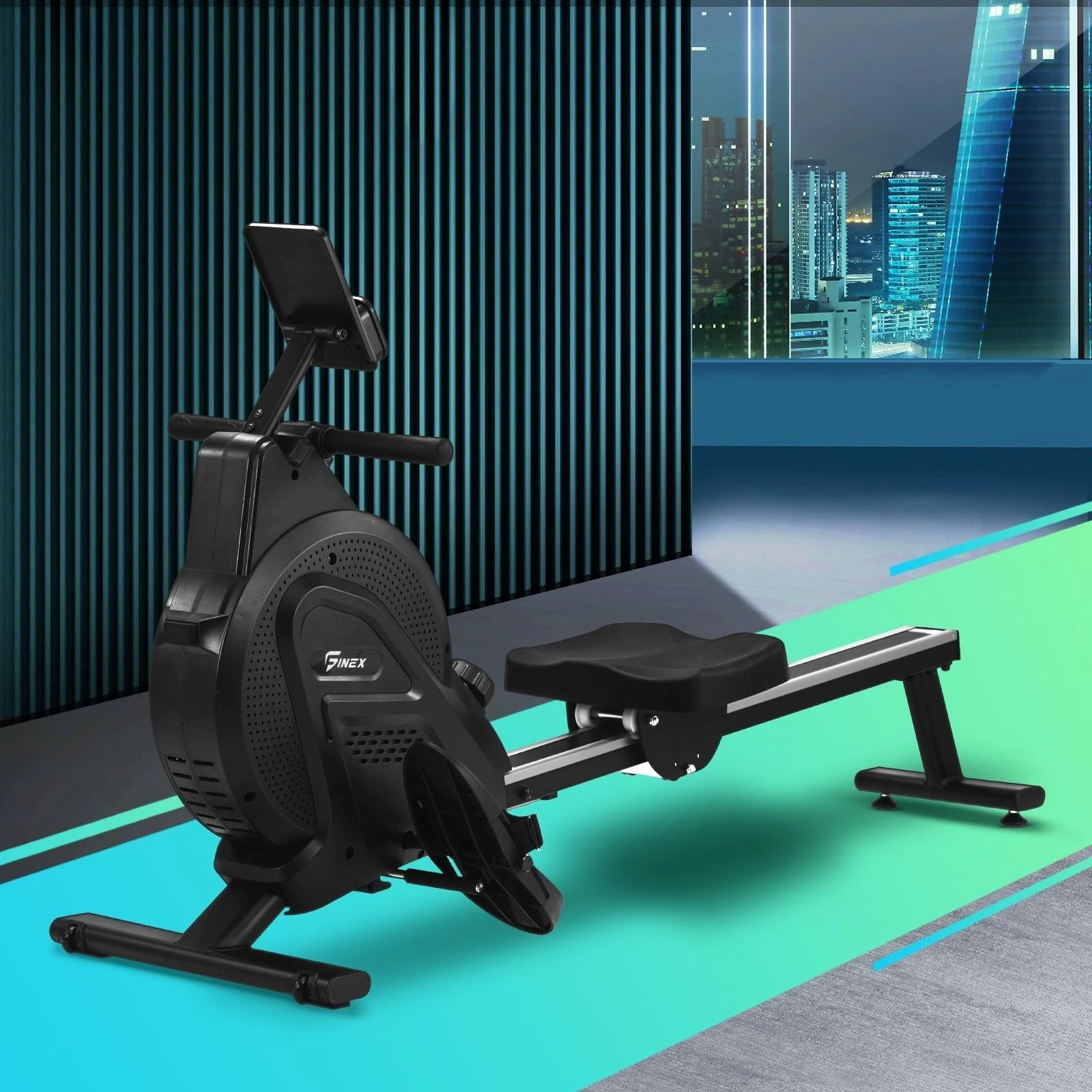 3 Finex Rowing Machine - Black, 3 of 10