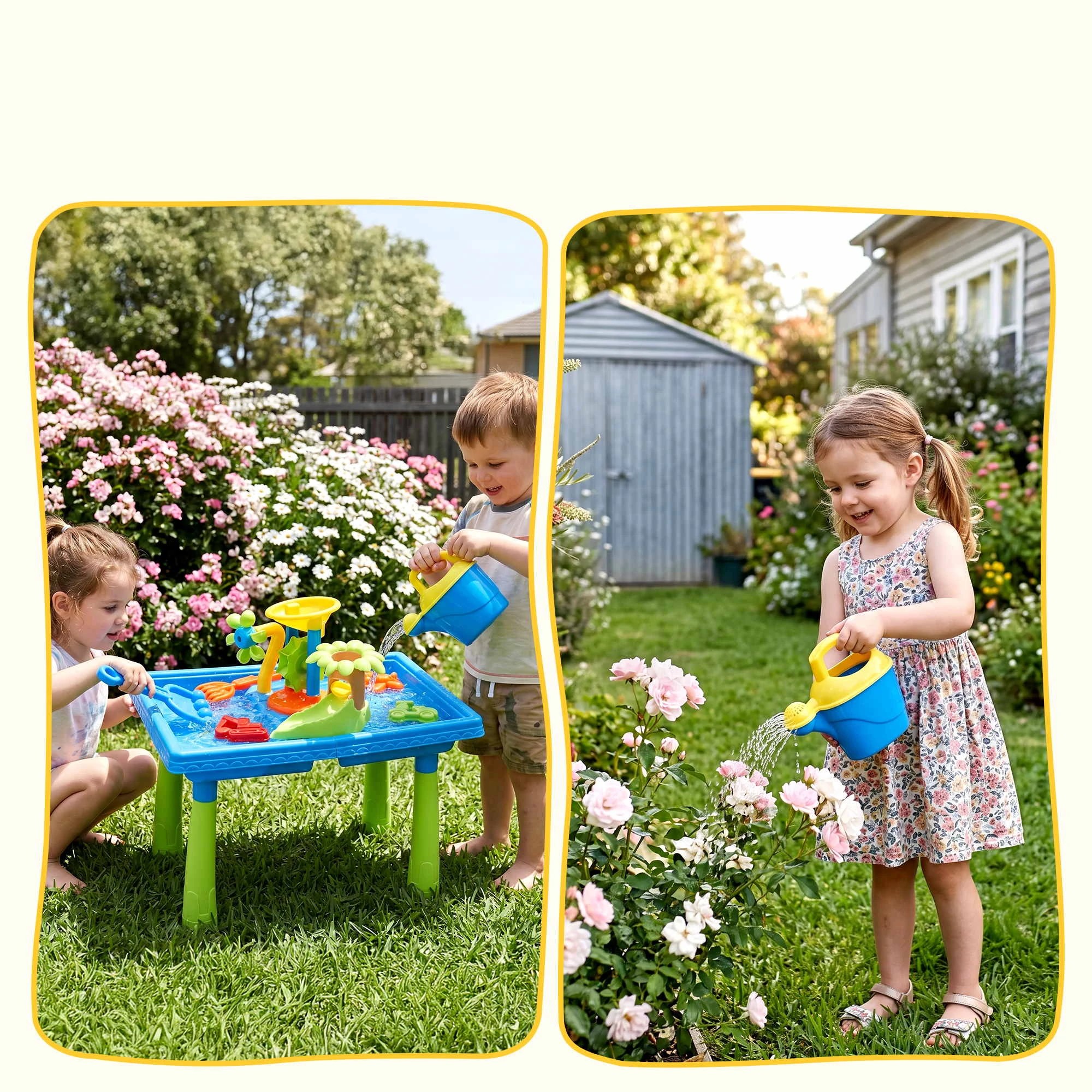 7 Keezi Ride On Digger with Sand and Water Table Sandpit Toys Set, 7 of 9