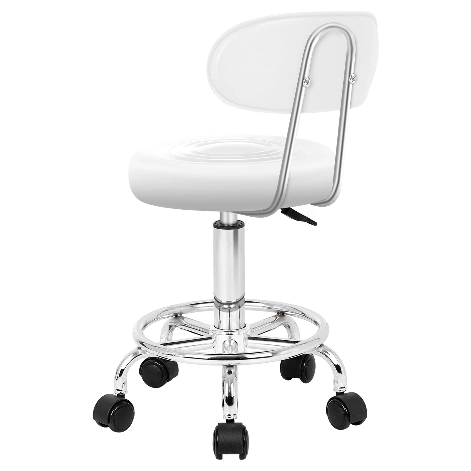 8 Alfordson Salon Stool Backrest Swivel Barber Hair Dress Chair Declan - White, 8 of 9
