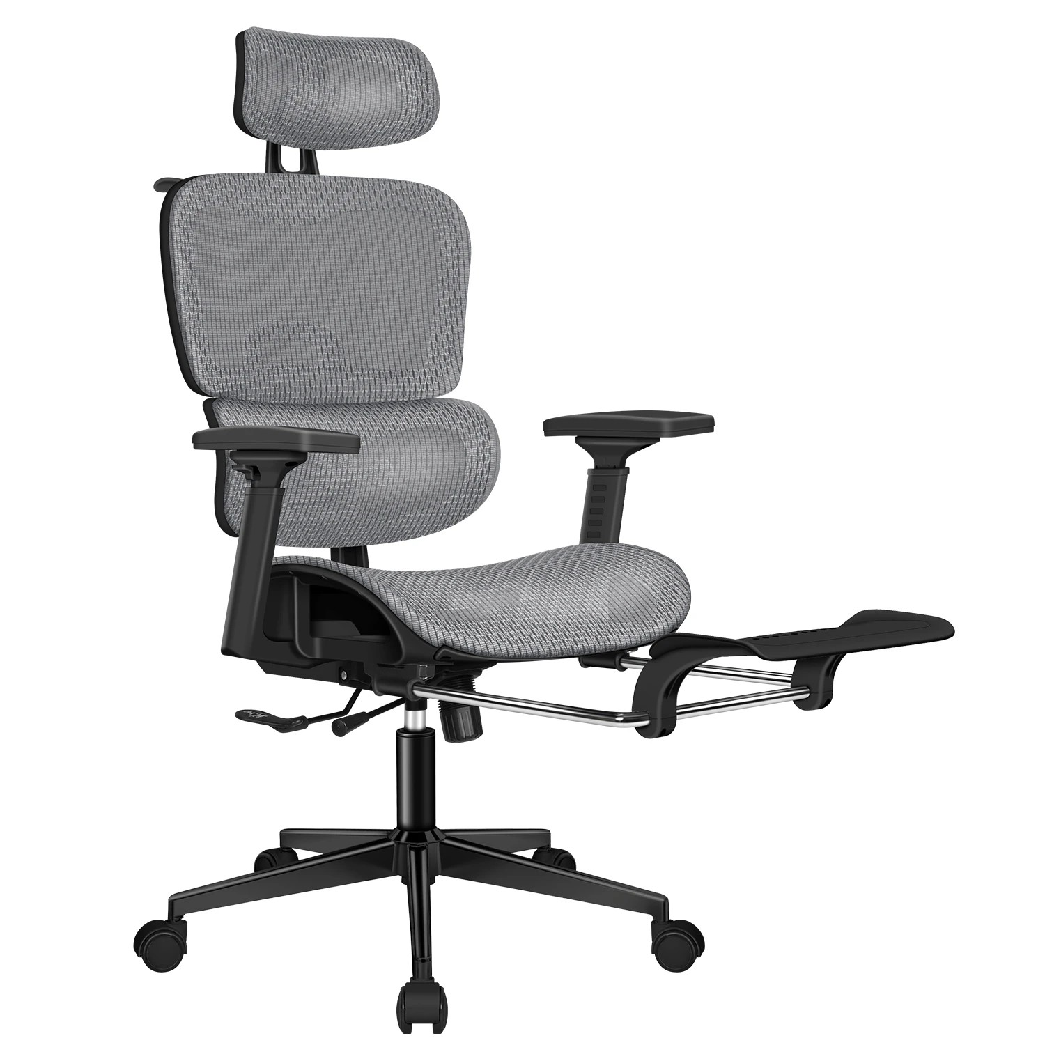 1 Alfordson Ergonomic Office Chair Mesh Executive Racing Computer Seat - Black Grey, 1 of 10