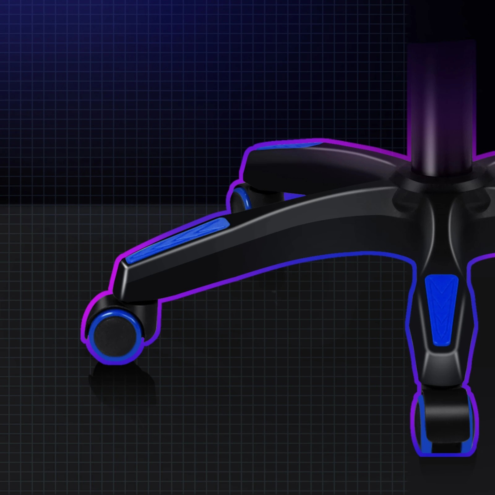 6 Alfordson Gaming Office Chair Massage Computer Footrest Leather - Blue, 6 of 10