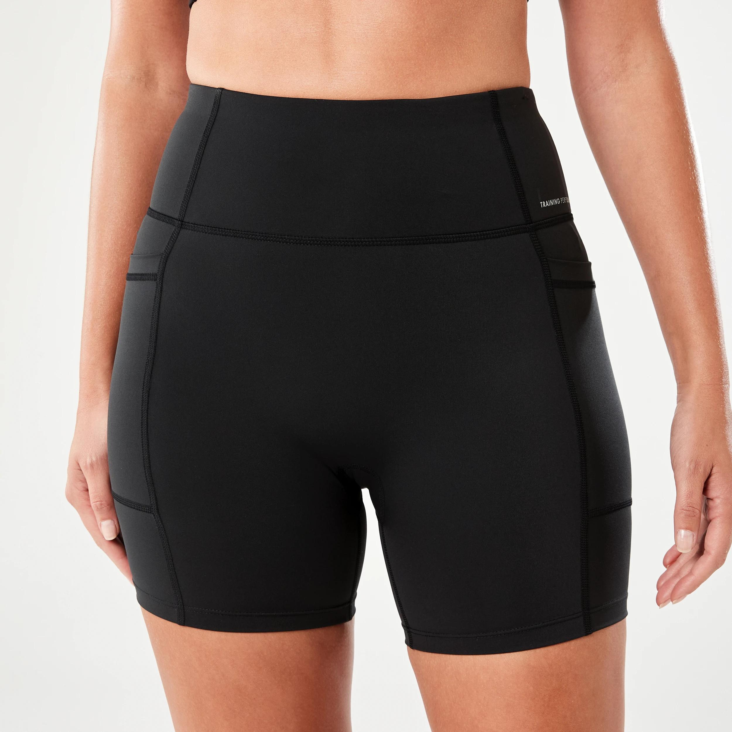 1 Active Womens Train Bike Shorts BLACK, 1 of 7