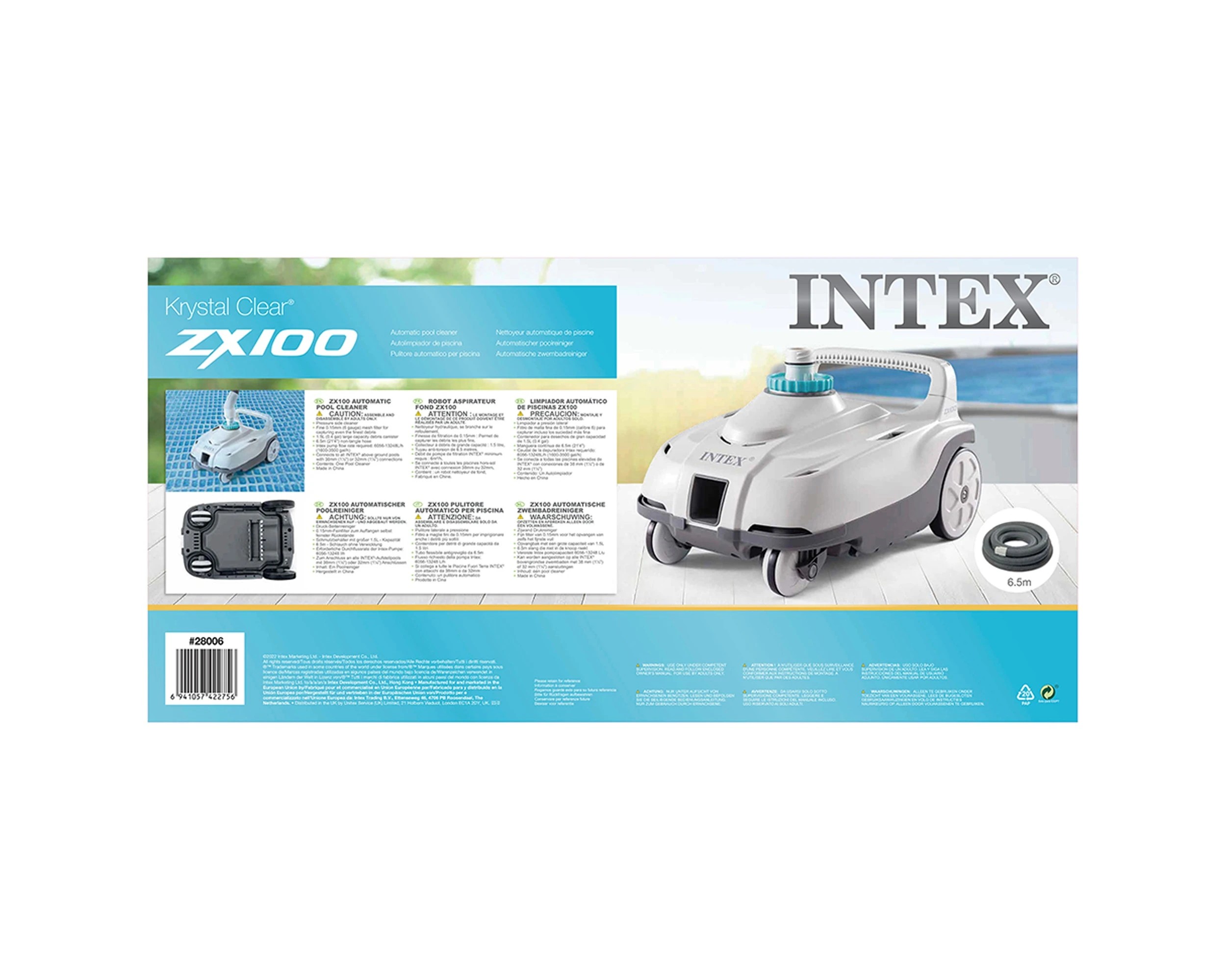 5 INTEX Automatic Swimming Pool Vacuum Cleaner - Above Ground - Large Tray - White, 5 of 5