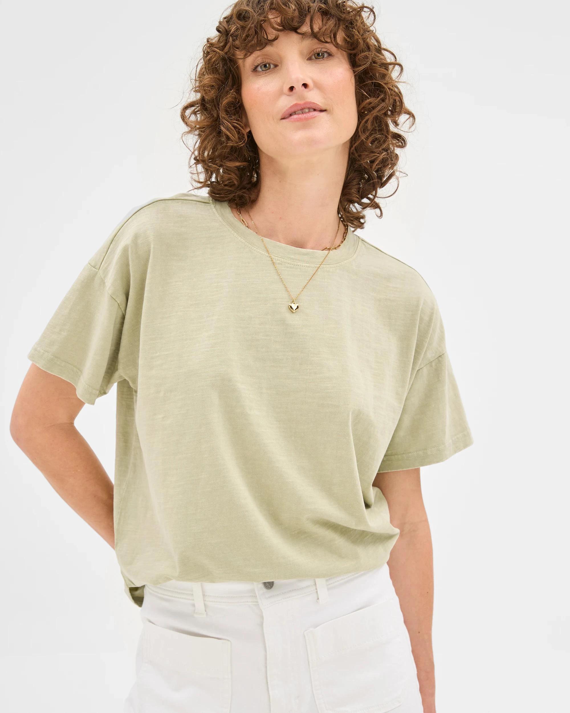 4 Target Australian Cotton Relaxed Slub T-Shirt ALOE VERA, 4 of 7