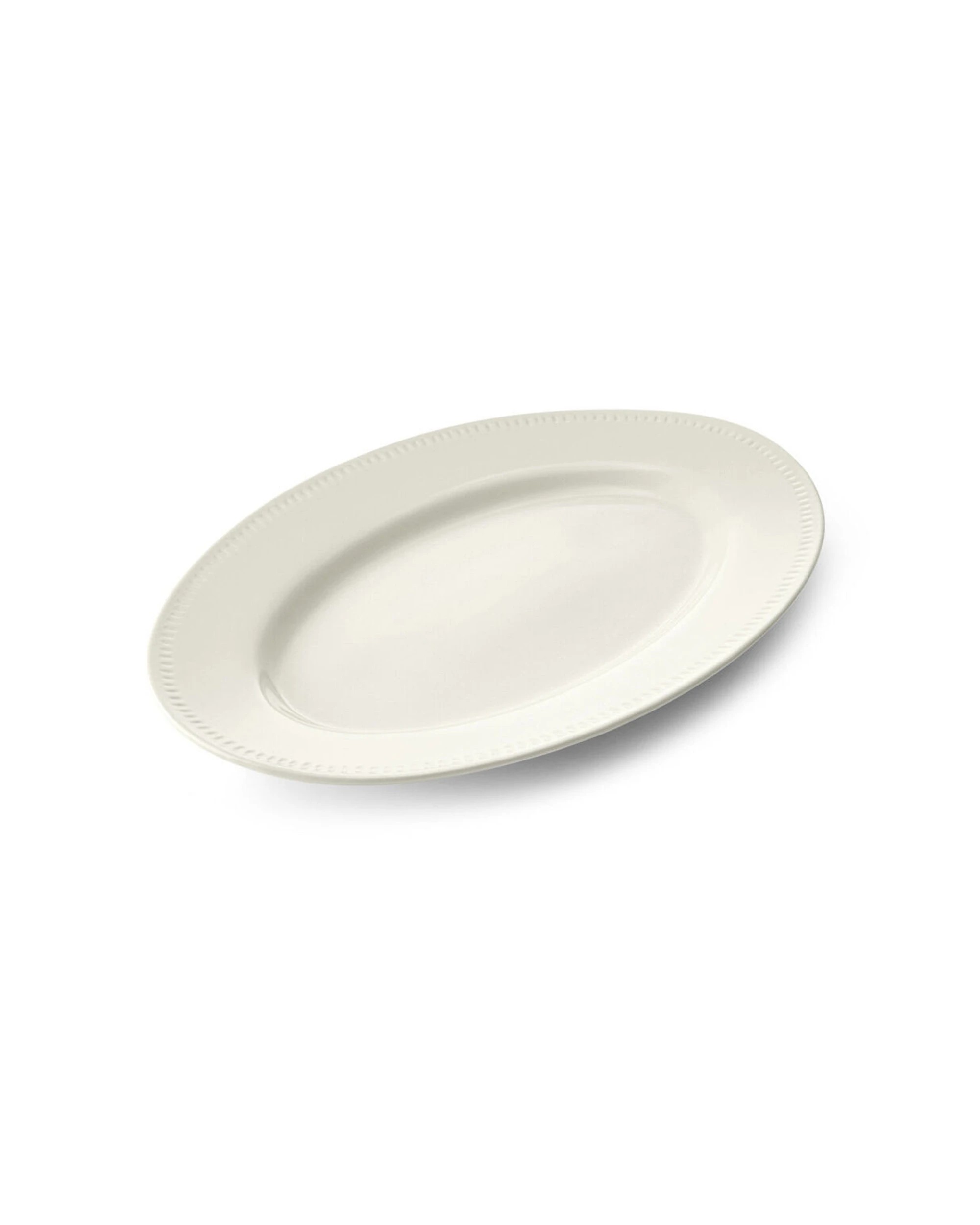 3 Mikasa Cranborne Stoneware Oval Serving Platter 39cm Durable - White, 3 of 6