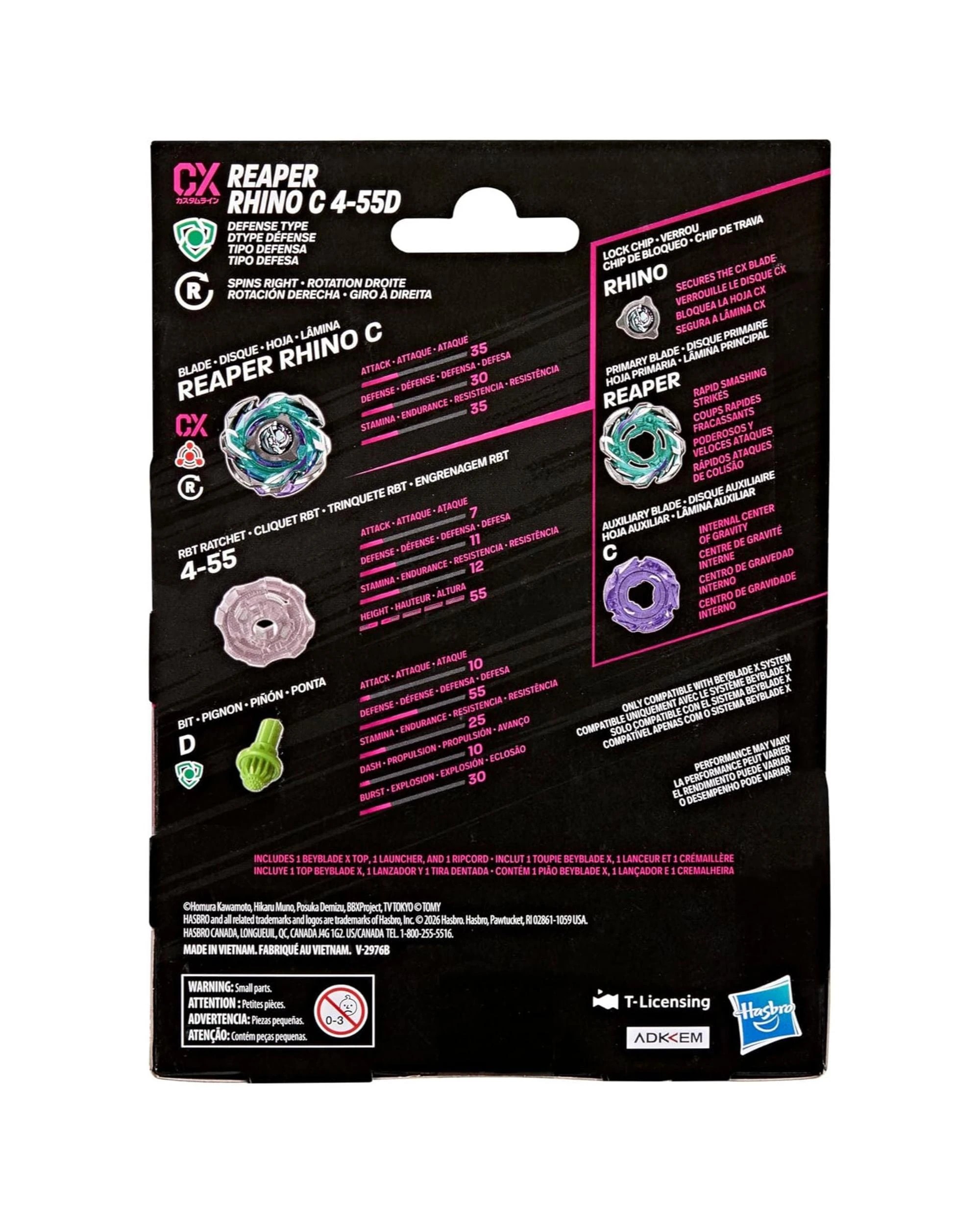 5 Beyblade X Reaper Rhino C 4-55D CX Starter Pack, 5 of 5