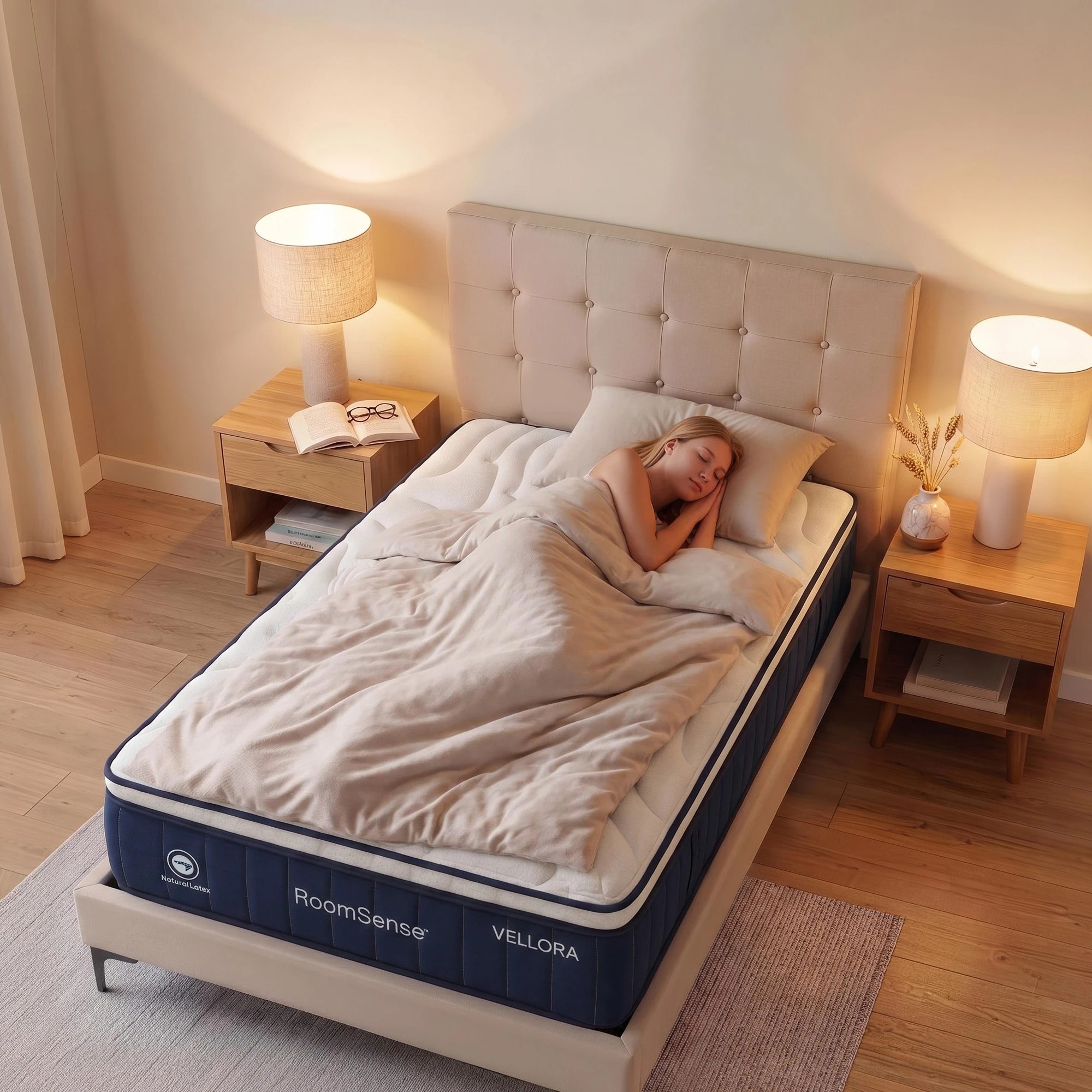 9 RoomSense Single Mattress 30cm Medium Firm Mattress with Lumbar Support - Multi, 9 of 9