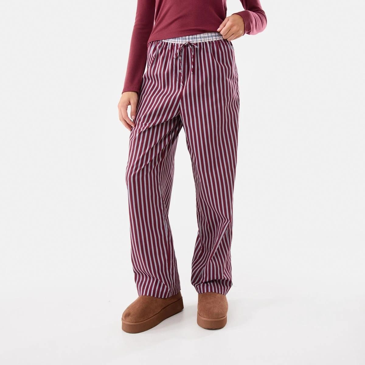 1 Contrast Waistband Woven Pants Ruby Strp, 1 of 6