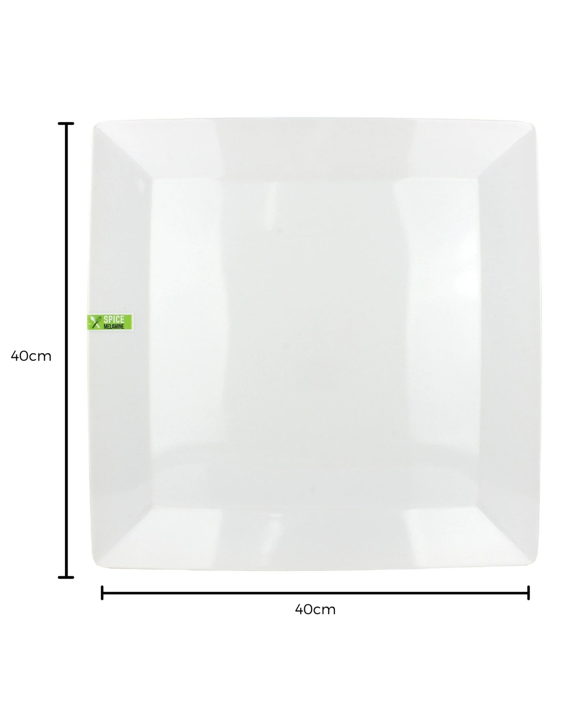 2 Spice Kitchen White 40cm Square Melamine Platter, 2 of 2