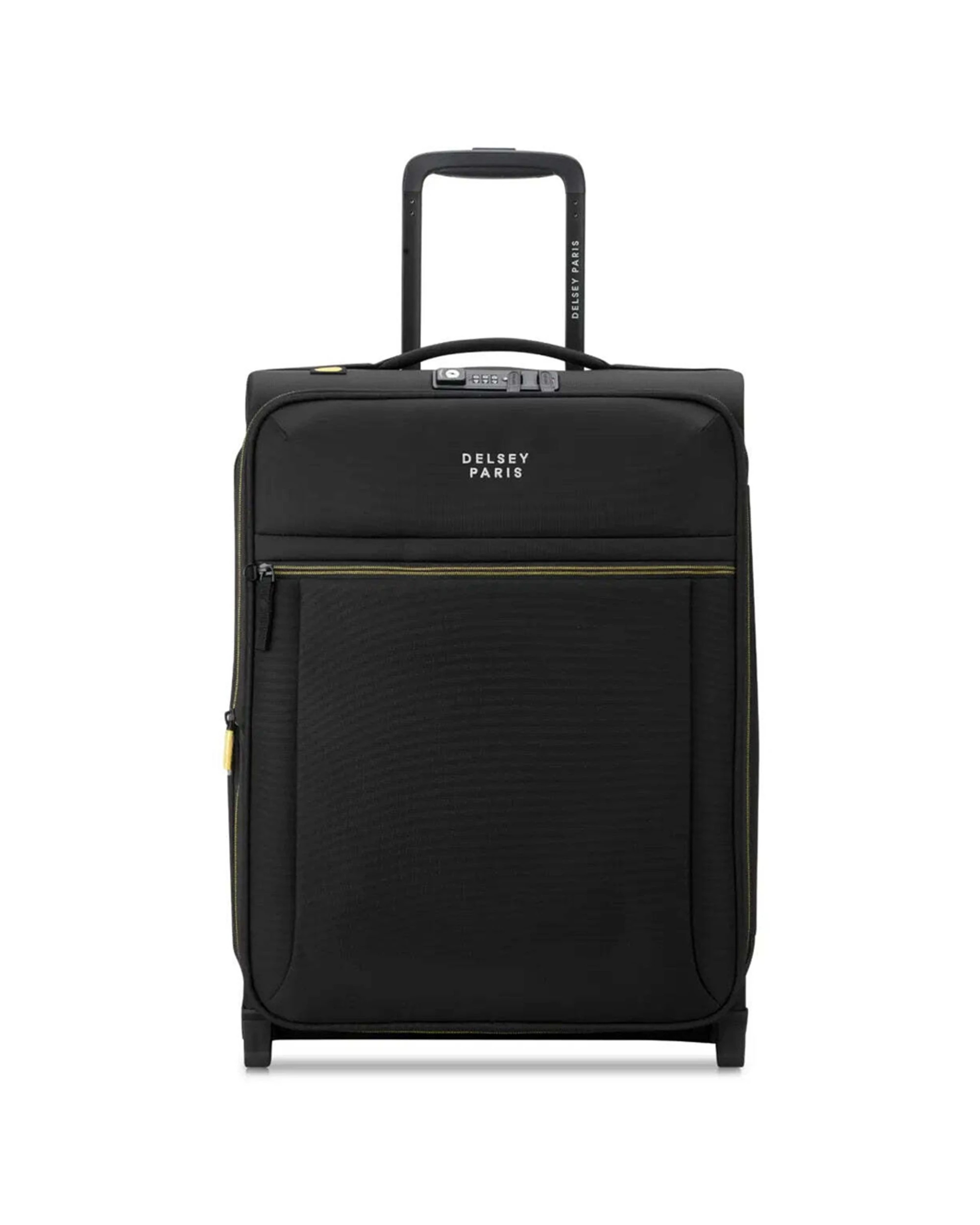 1 Delsey Brochant 3 55 cm Slim 2-Wheel Expandable Carry-On Suitcase TSA Lock Deep - Black, 1 of 8