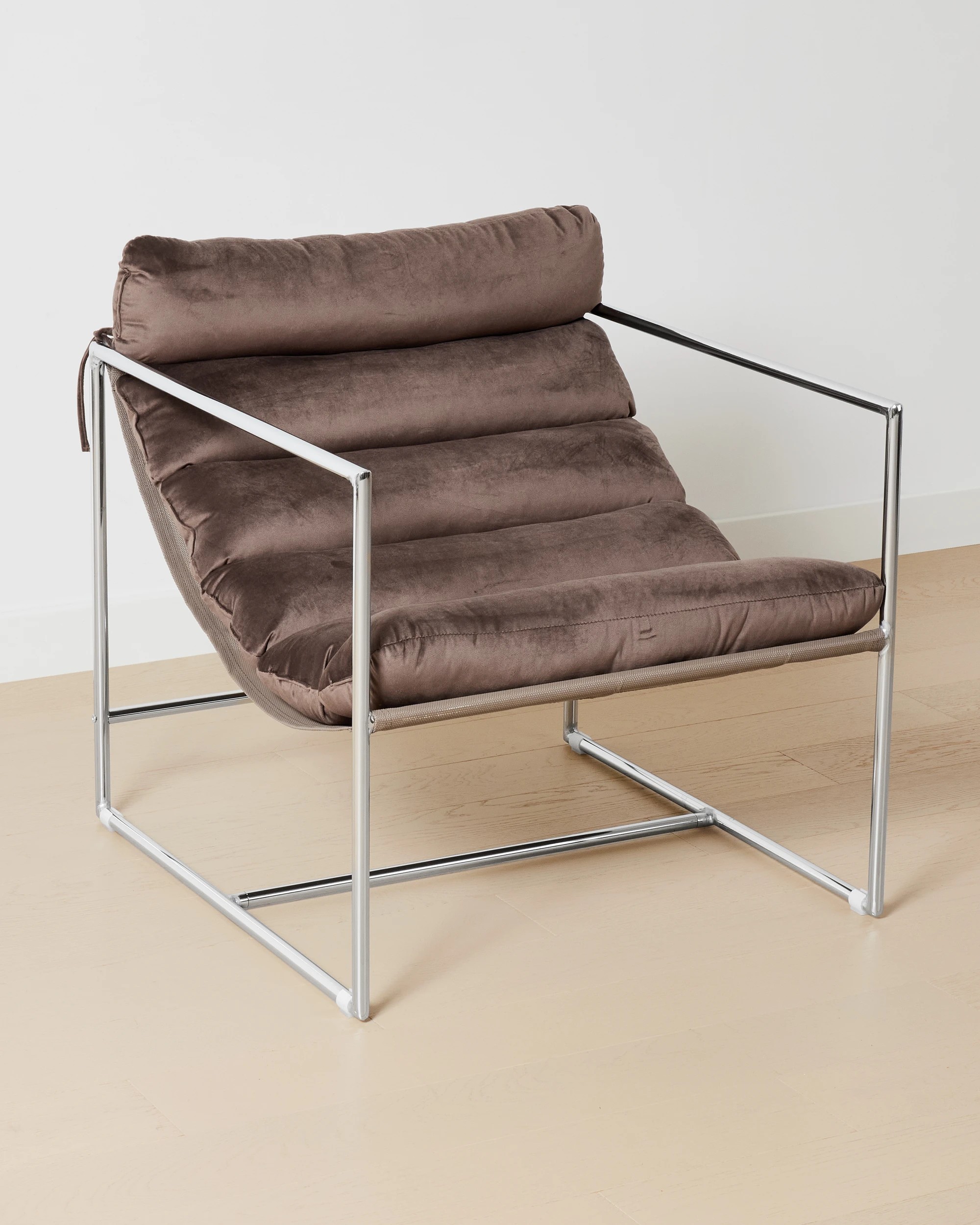 2 Aleks Chrome Lounge Chair - Chocolate, 2 of 7