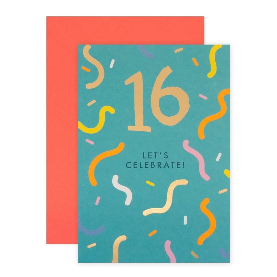 1 Connections from Hallmark 16th Birthday Card - Colourful Streamers, 1 of 3