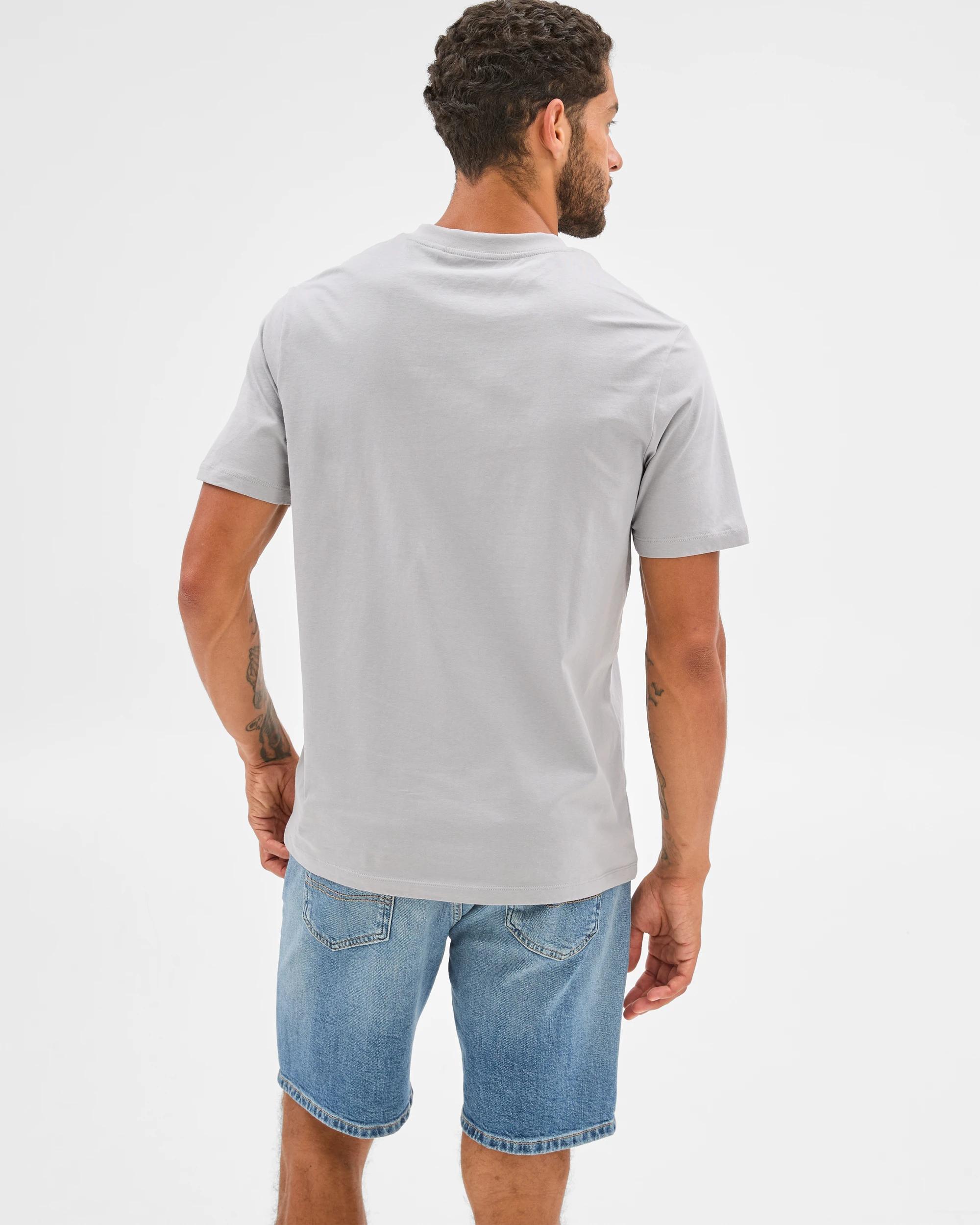 4 Target Australian Cotton V-Neck T-Shirt LIGHT GREY, 4 of 6