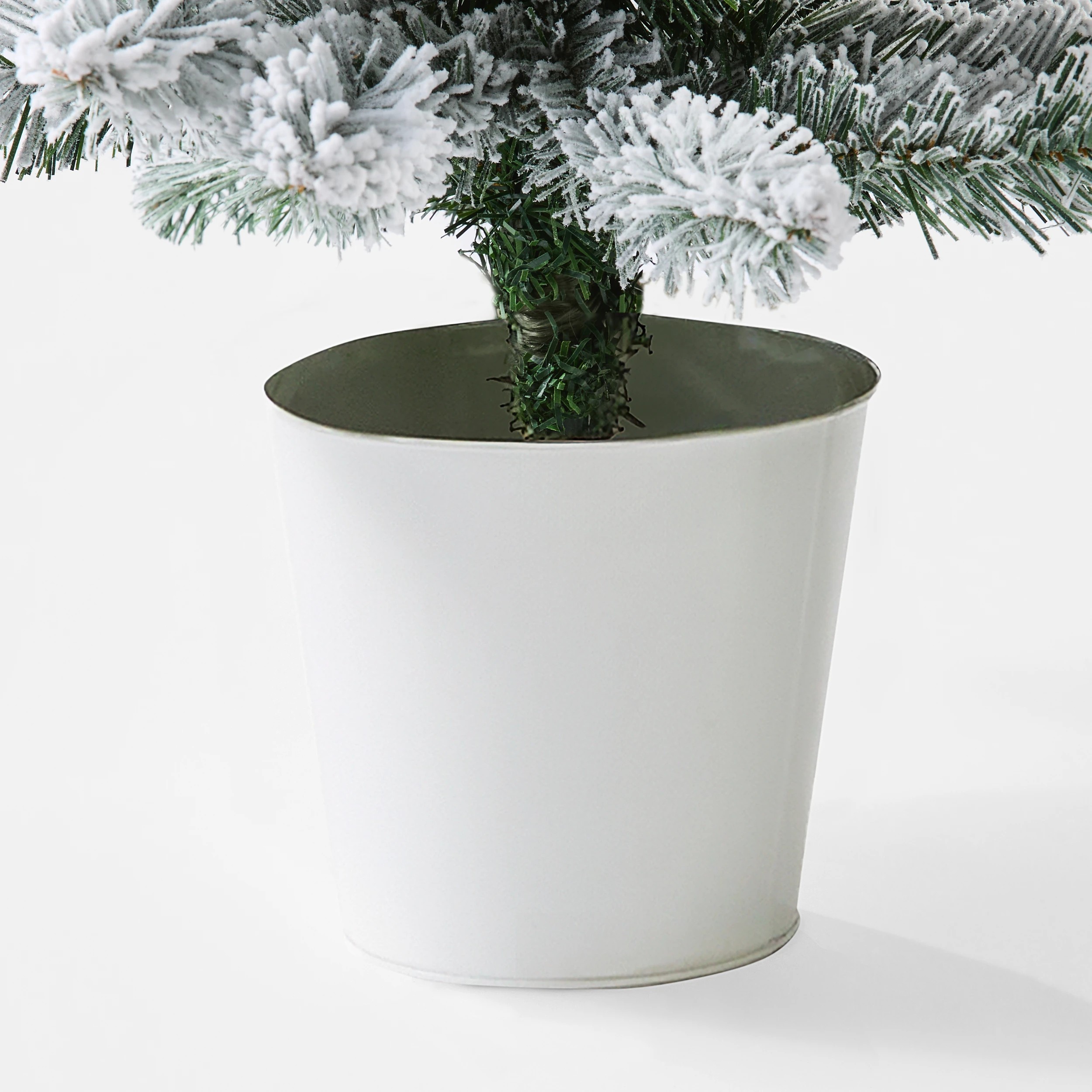 7 Set of 3 Snowy Prelit Potted Christmas Trees, 7 of 7
