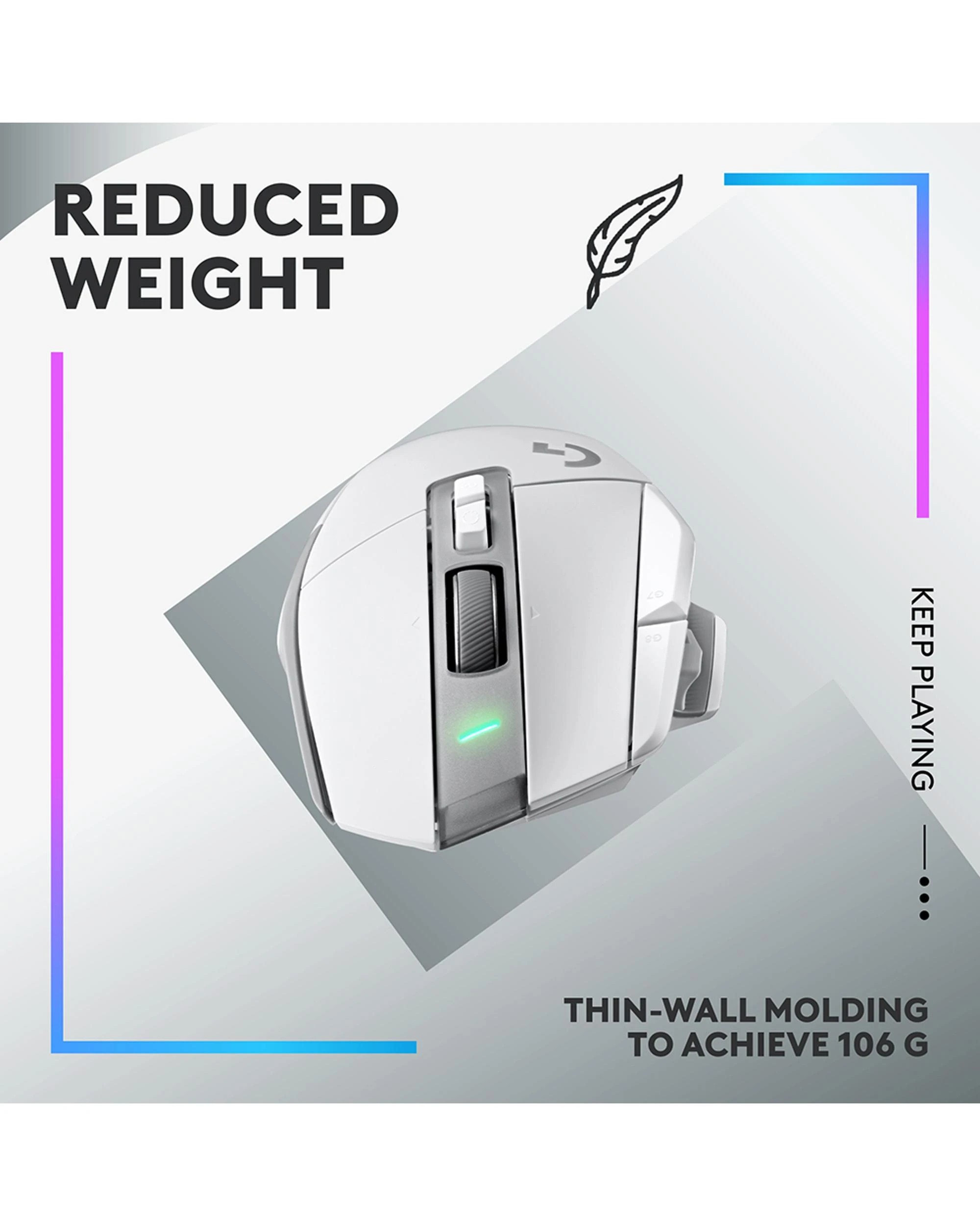 8 Logitech G502 X PLUS LIGHTSPEED Wireless RGB Gaming Mouse - White, 8 of 9