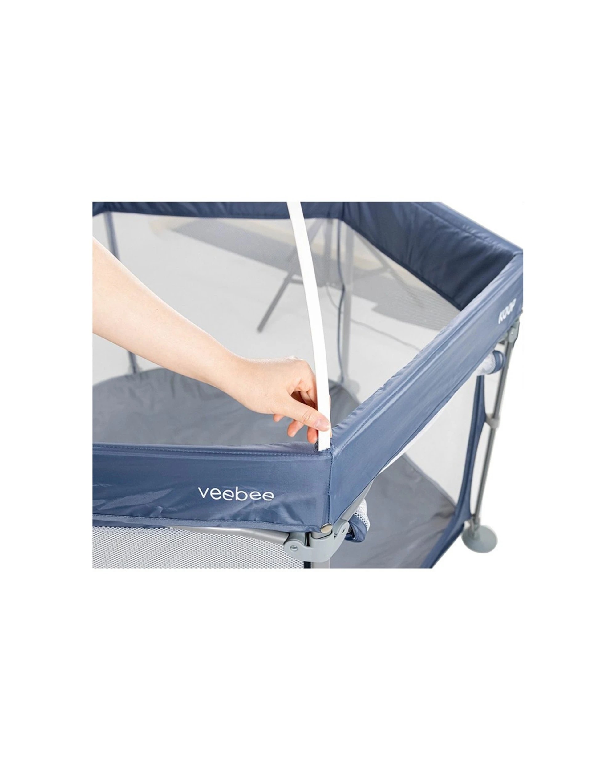 6 VeeBee Play Yard Outdoor Canopy Sun Shade Easy Attach Durable Accessory - Grey, 6 of 8