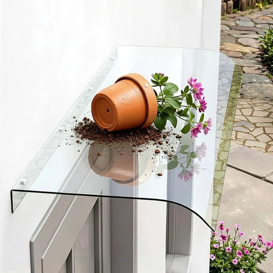 5 Instahut Window Door Awning 0.4mx1m Transparent - Clear, 5 of 8