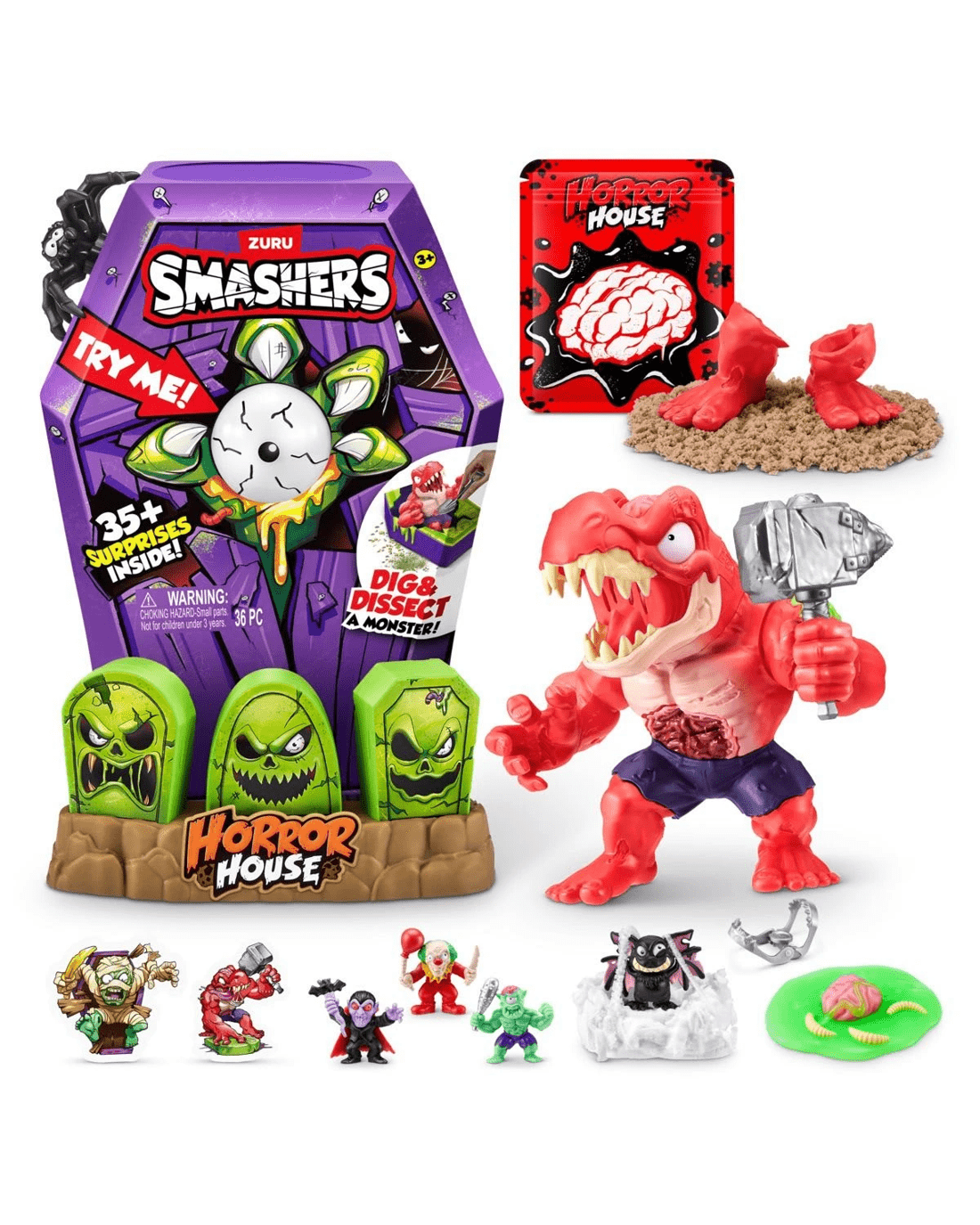 4 36 Piece Zuru Smashers Mega Horror House Playset - Assorted, 4 of 10