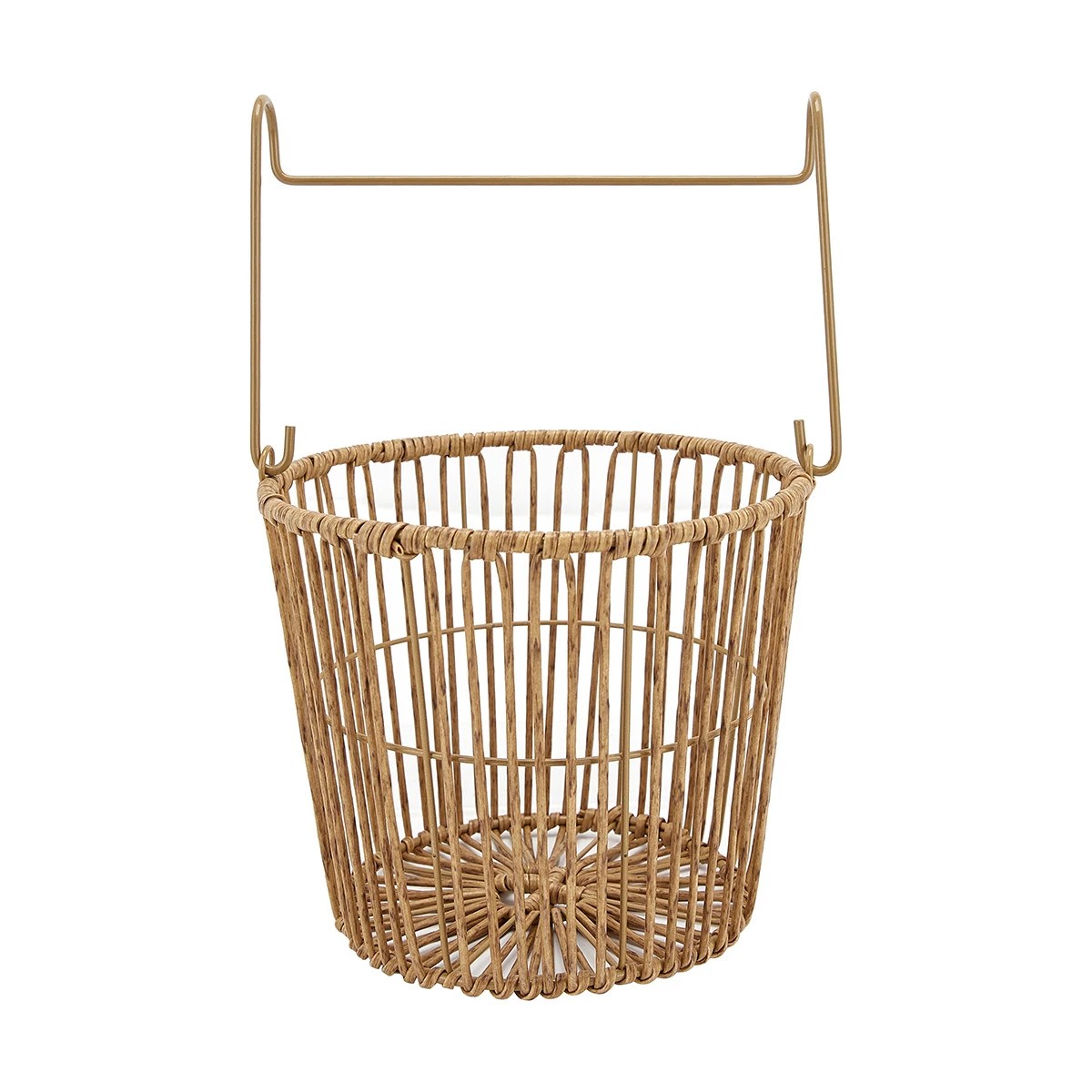 1 Rattan Look Peg Basket - Brown, 1 of 6