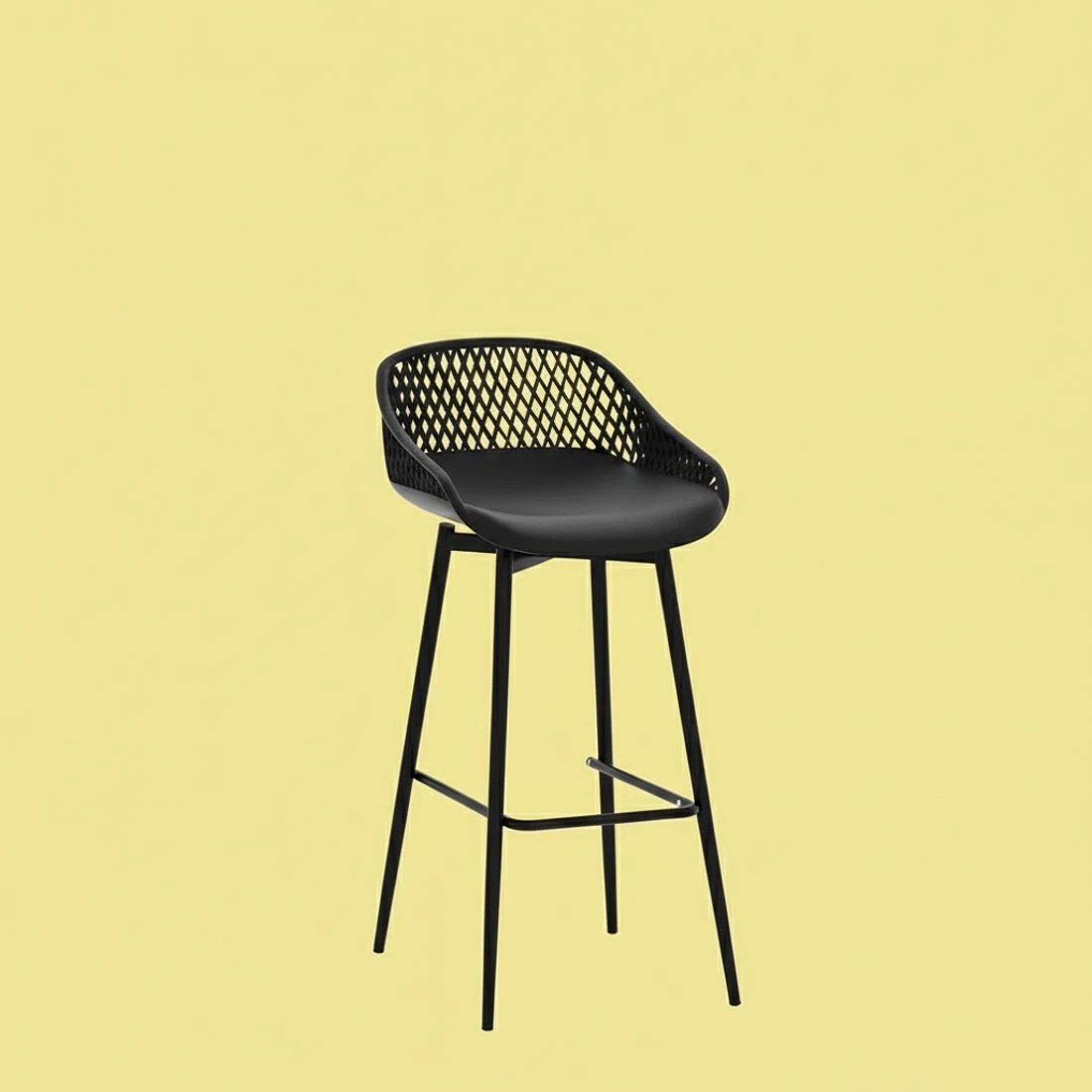 5 Gardeon 3PC Outdoor Stools Dining Chairs Table Patio Furniture - Black, 5 of 7