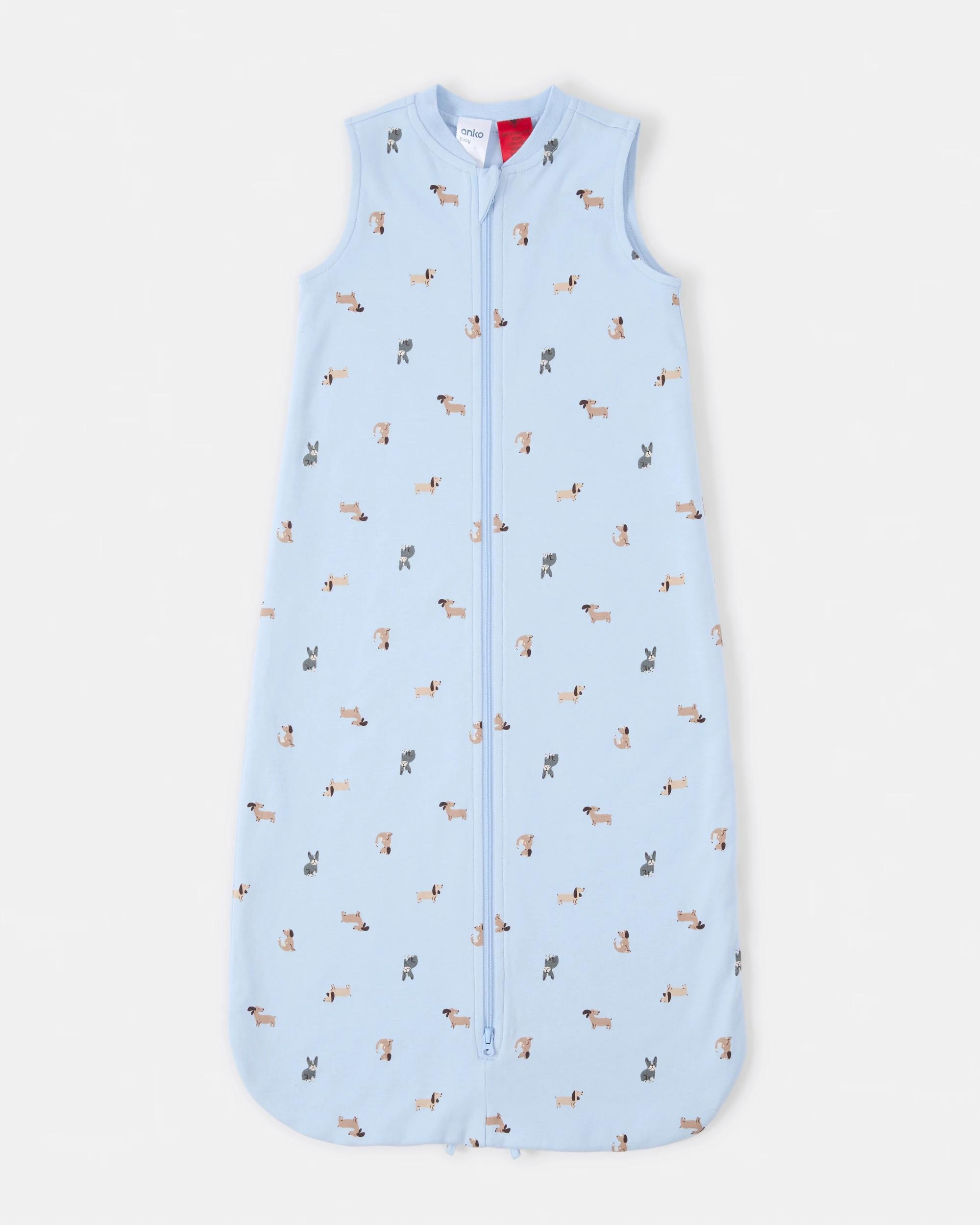 1 Cotton Lightweight Sleeping Bag Blu Dogs, 1 of 4