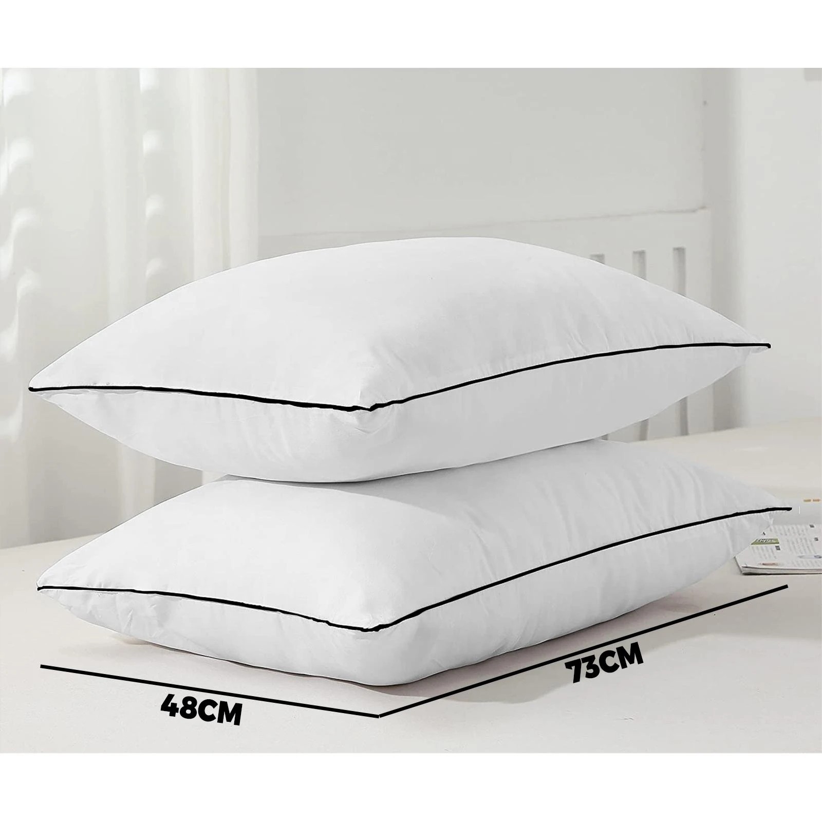 2 Bedra Bedding 4X Microfibre Pillow Cotton - White, 2 of 10