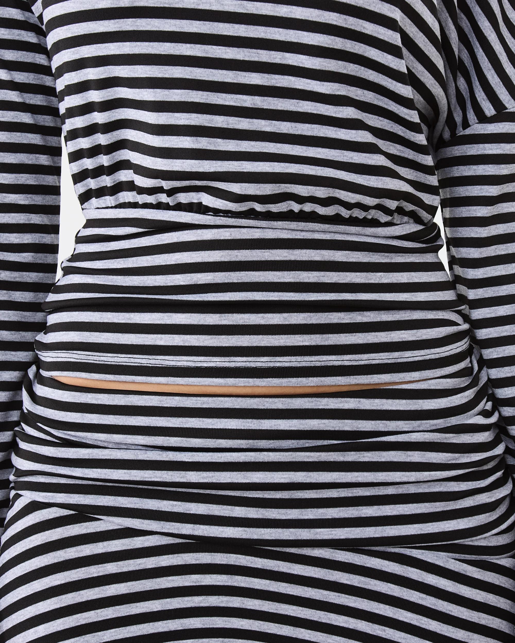 7 Long Sleeve Off the Shoulder Top Stripe, 7 of 7