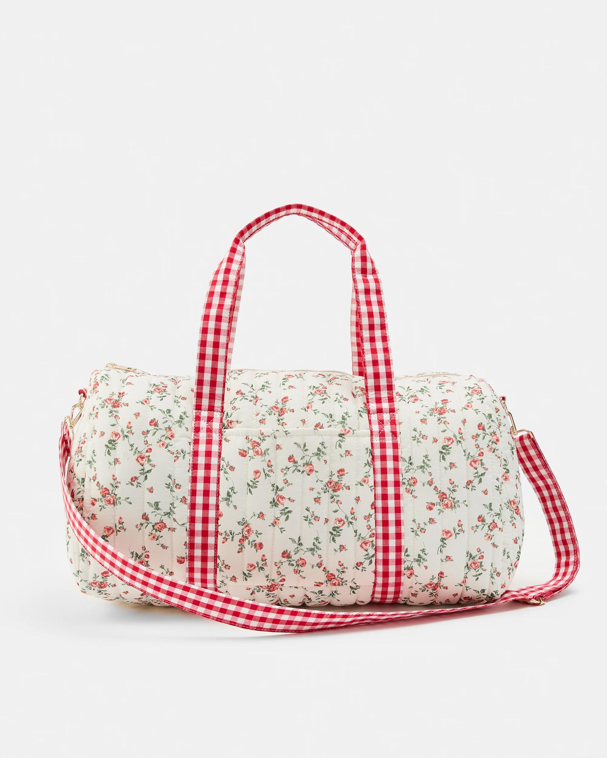 2 Quilted Weekender Bag Trail Flrl, 2 of 8