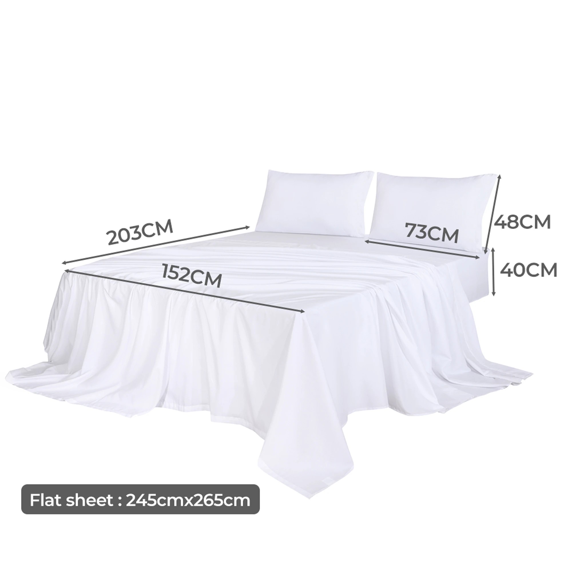 3 Dreamz White Bamboo Fitted Sheet Set - Queen Bed, 3 of 4