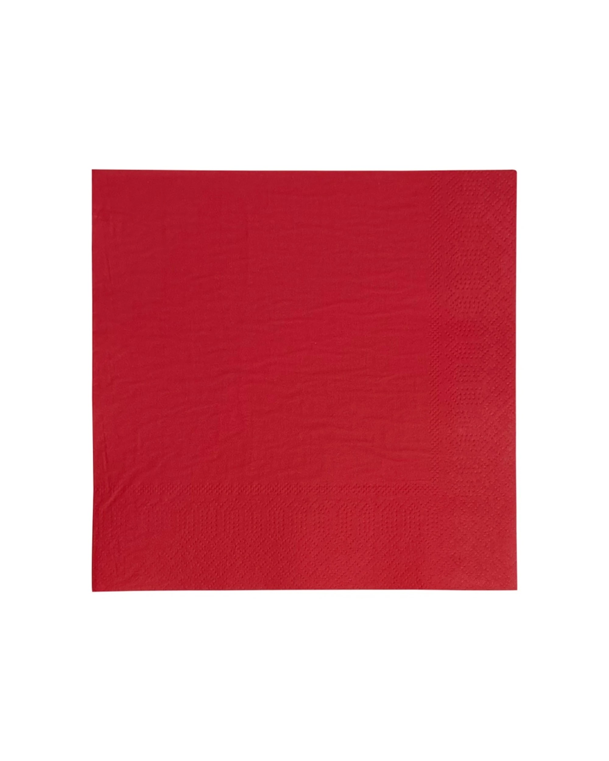 1 Partyware 50pc FSC Dinner Napkins Set 2 Ply 400x400mm Tableware - Red, 1 of 1