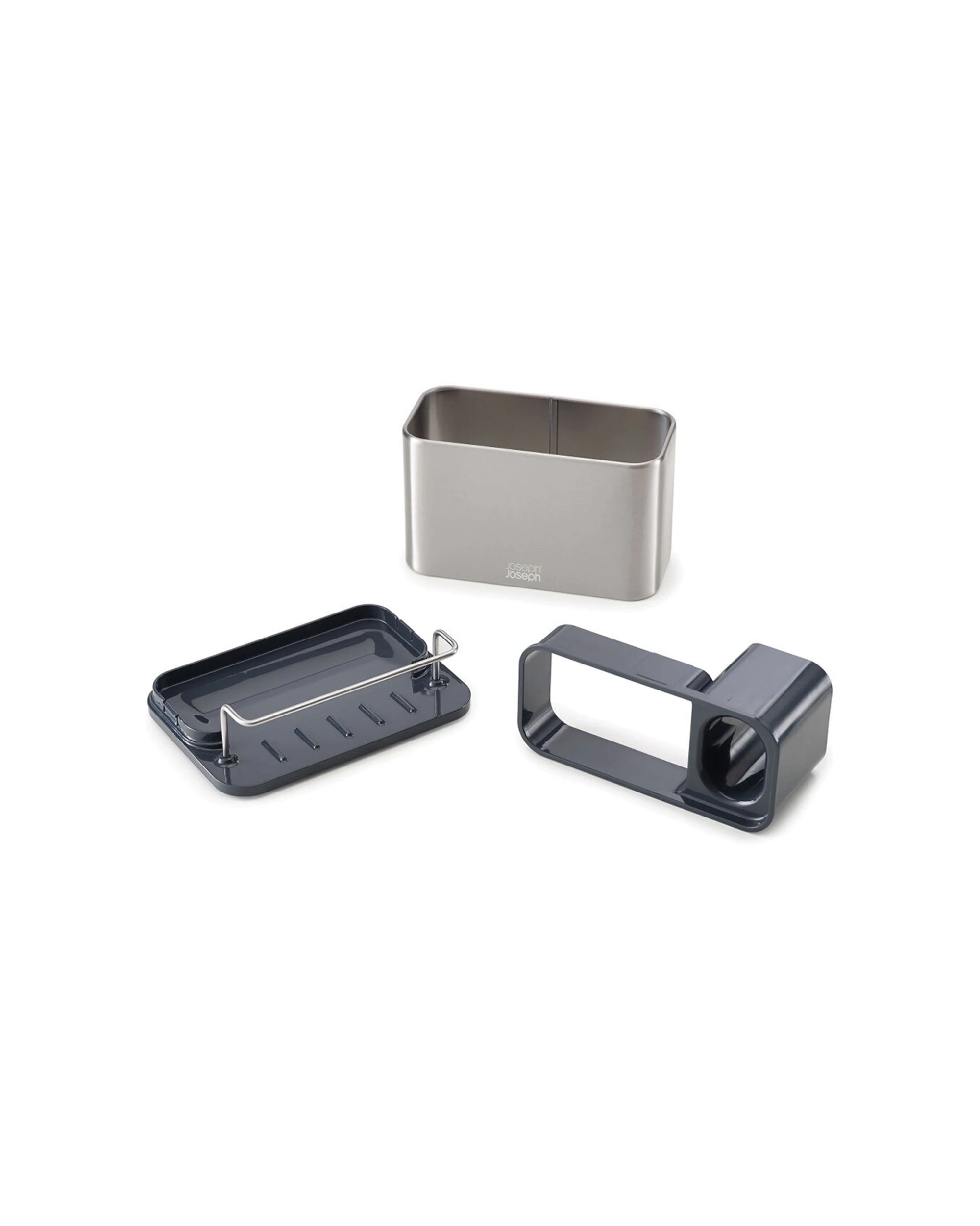 2 Joseph Joseph Surface Sink Tidy Stainless Steel Fingerprint Proof Sloped - Silver, 2 of 4