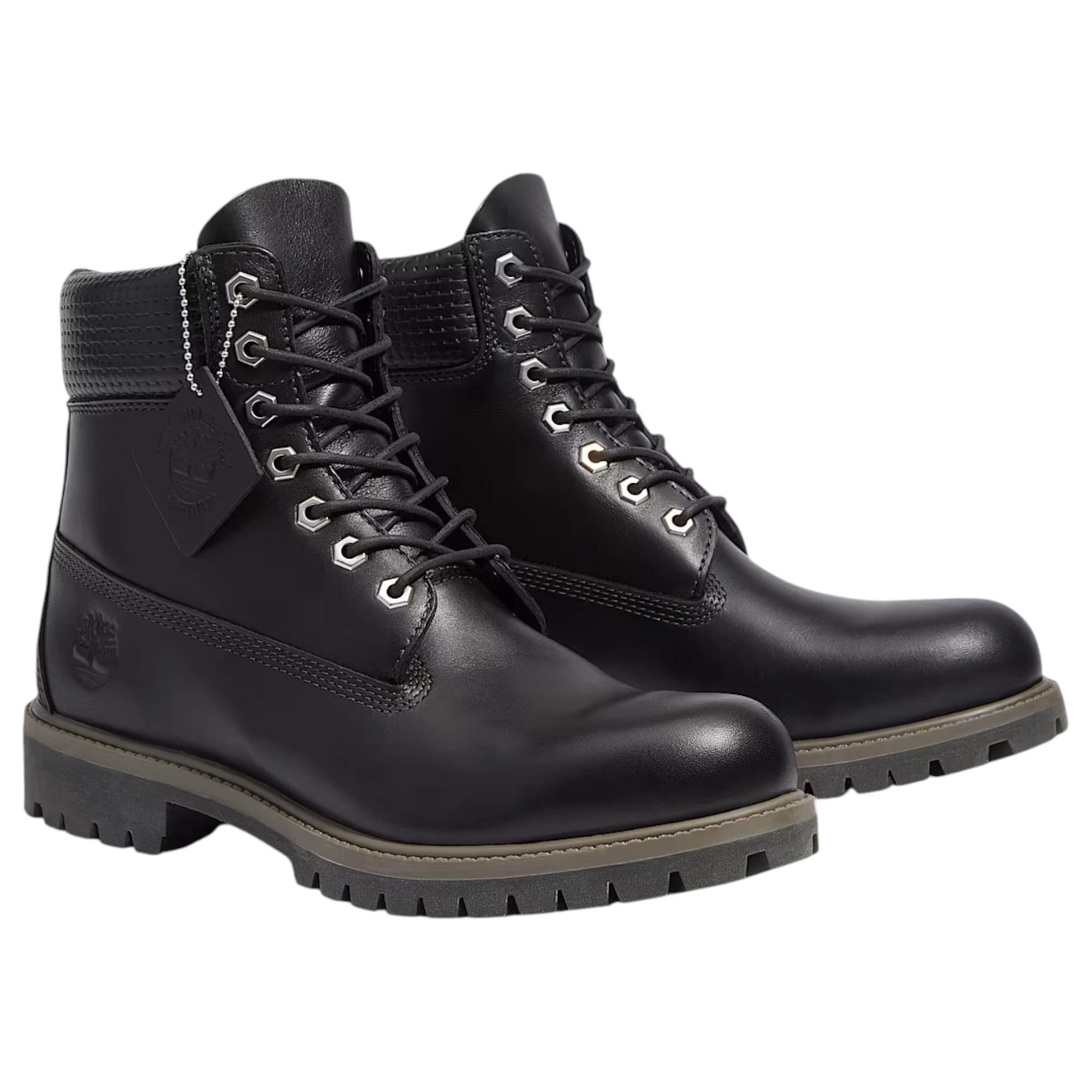1 Timberland Mens 6-Inch Premium Waterproof Leather Wide Boot BLACK GRAIN, 1 of 7