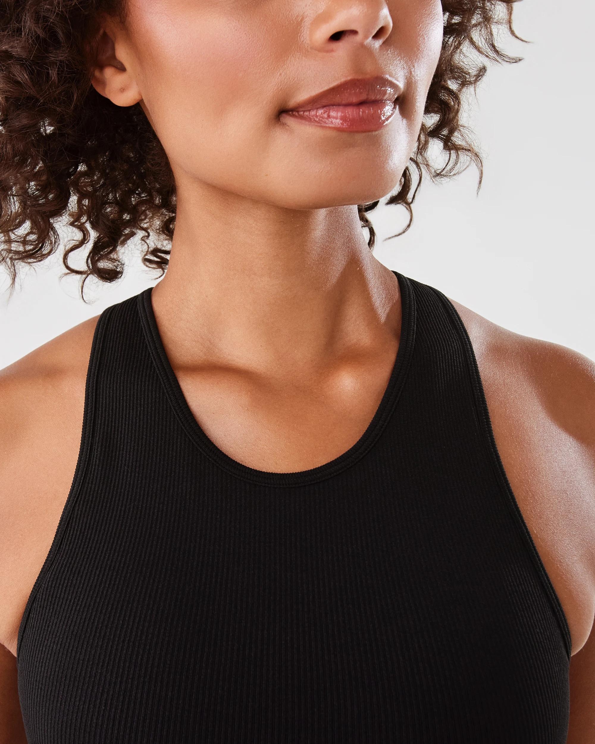 6 Active Womens Seamfree Everyday Crop Top Black, 6 of 7