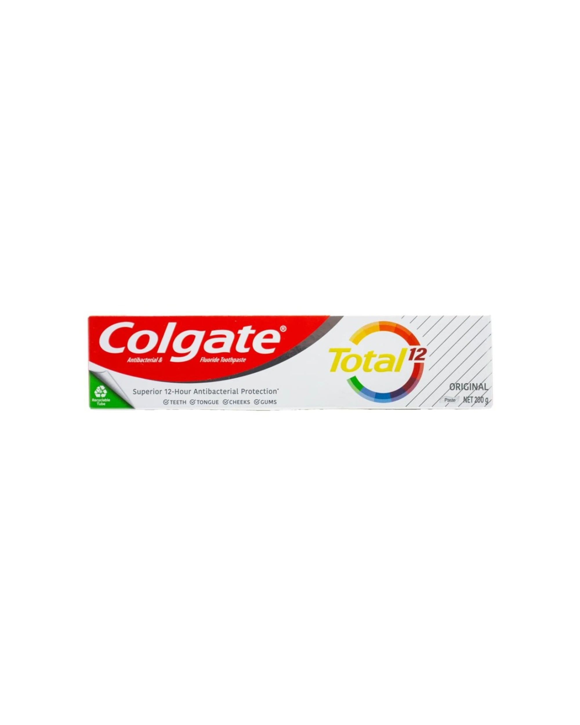 2 Colgate 12PK Toothpaste Total 12 Antibacterial Fluoride Oral Original 200g - Multi, 2 of 3