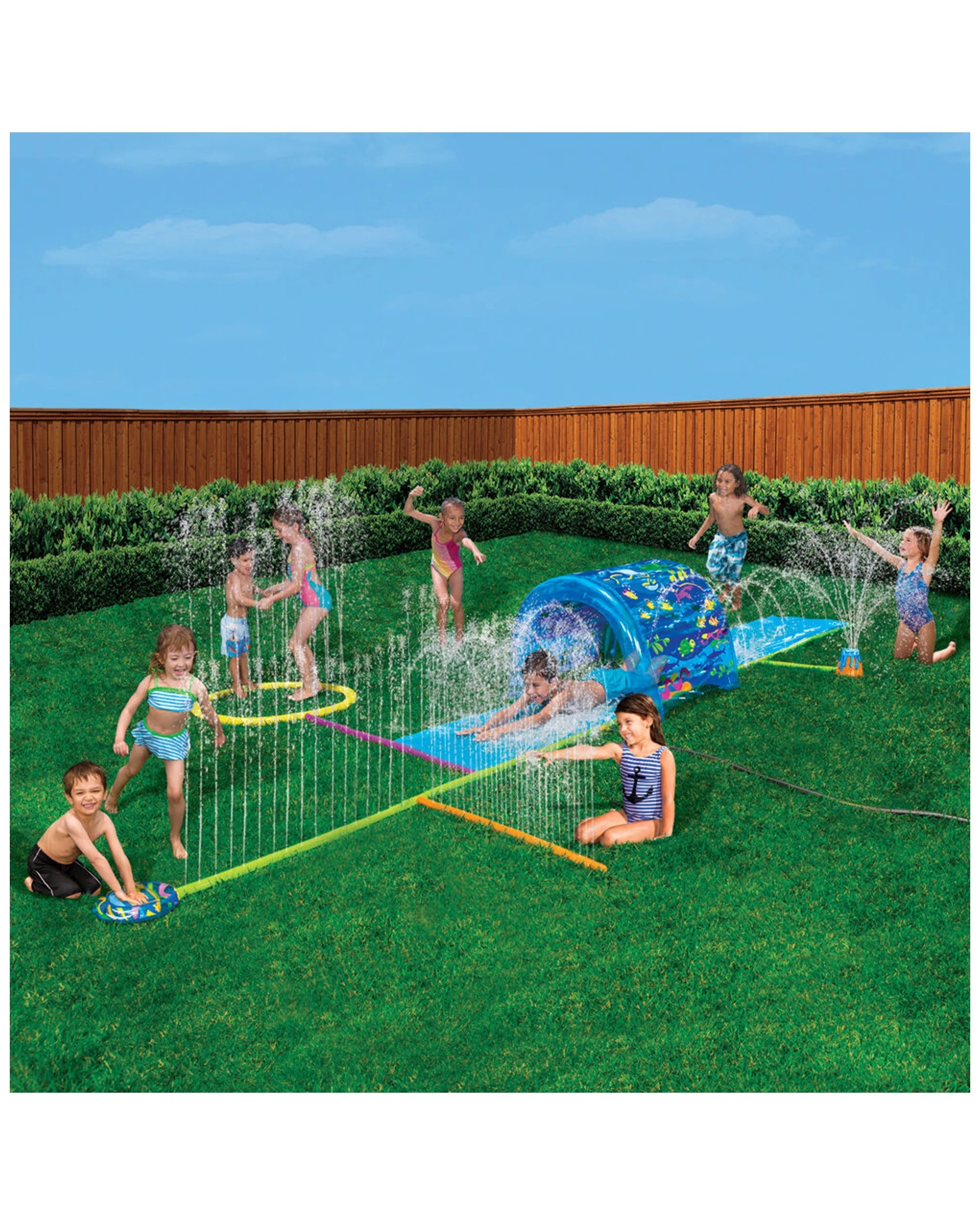 4 Go Play Splash N Slide Inflatable Sprinkler Park With Water Volcano Ages 5 To 12 - Multi, 4 of 4