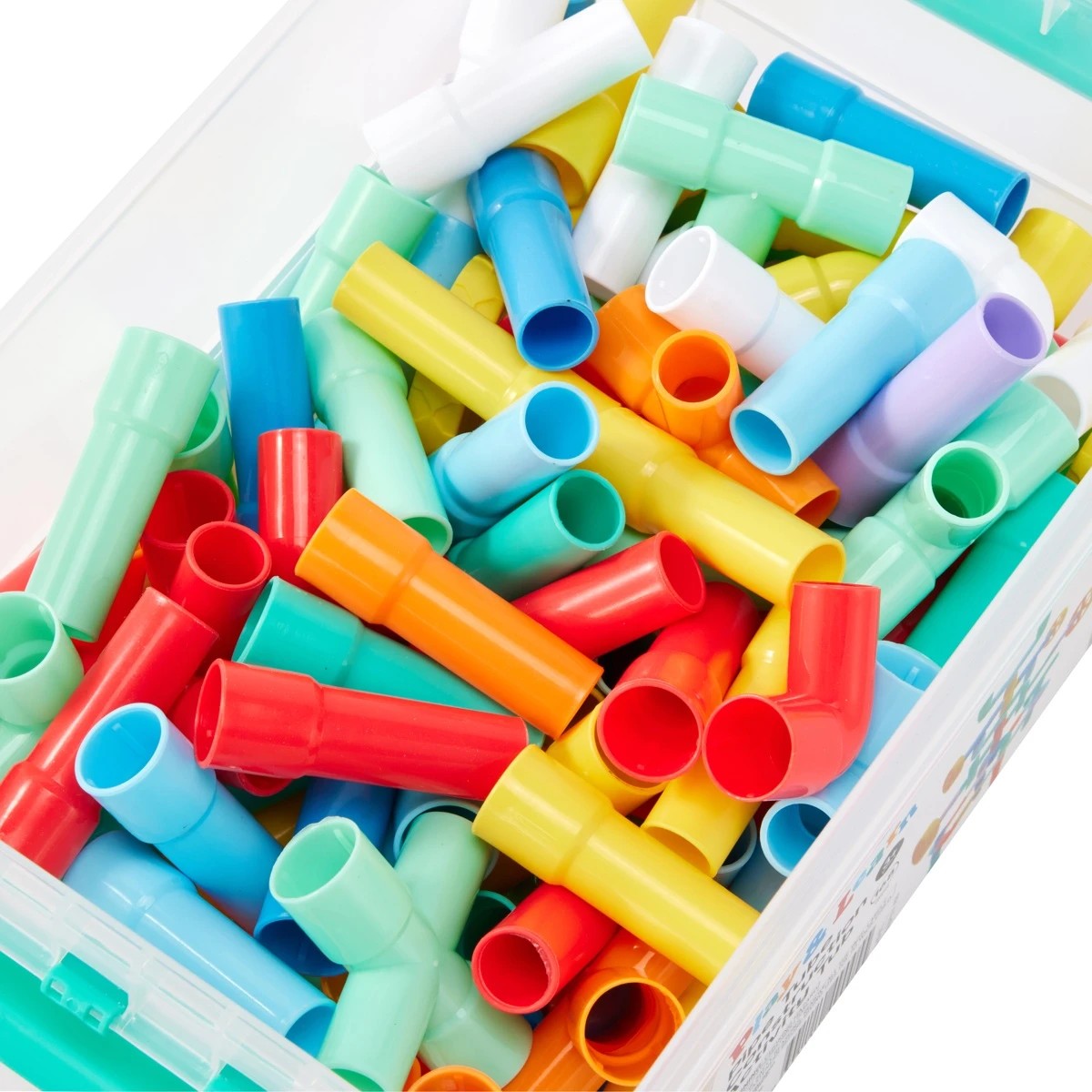 4 168 Piece Play and Learn Pipe Tube Construction Activity Tub, 4 of 9