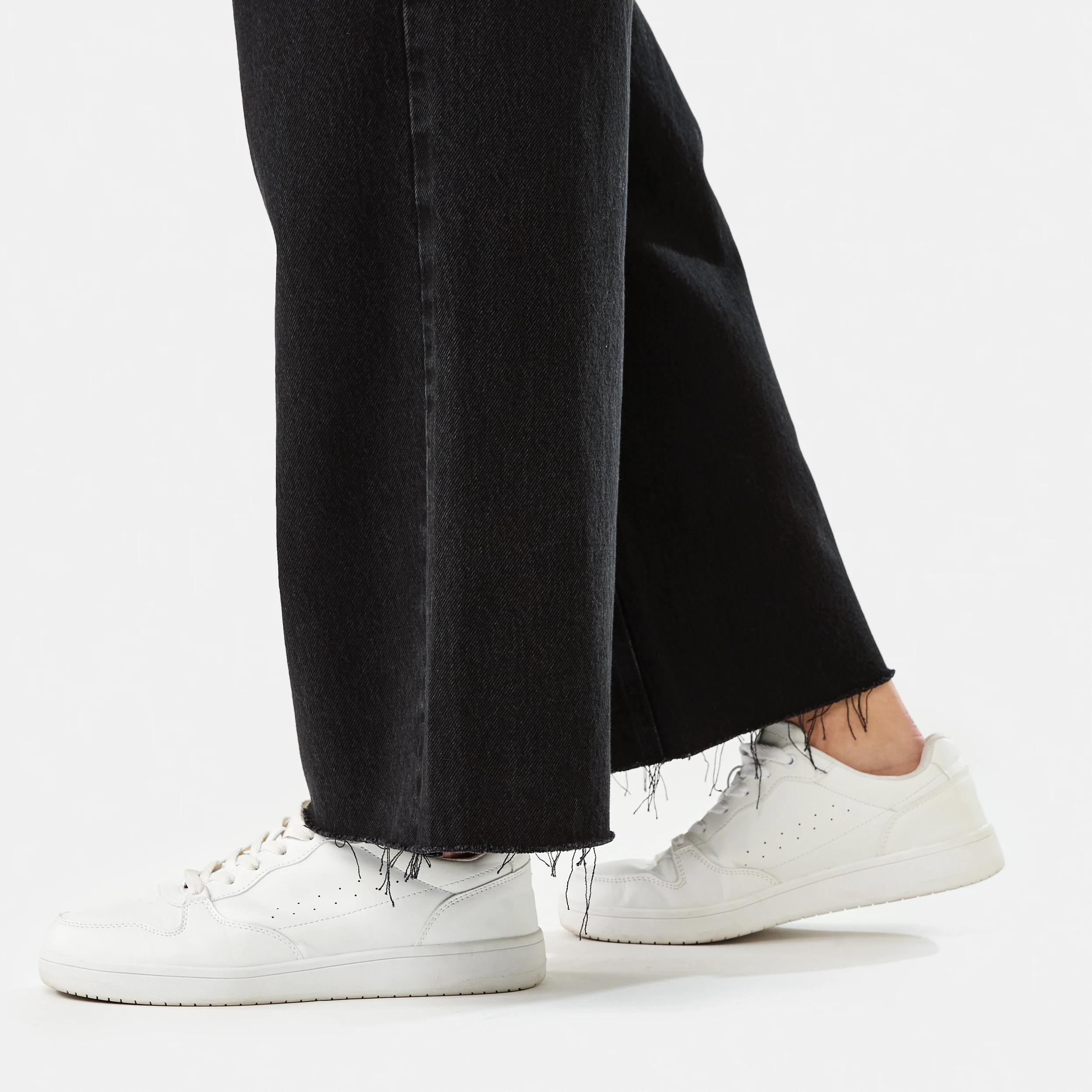 7 Wide Leg Raw Hem Jeans BLACK WASH, 7 of 9