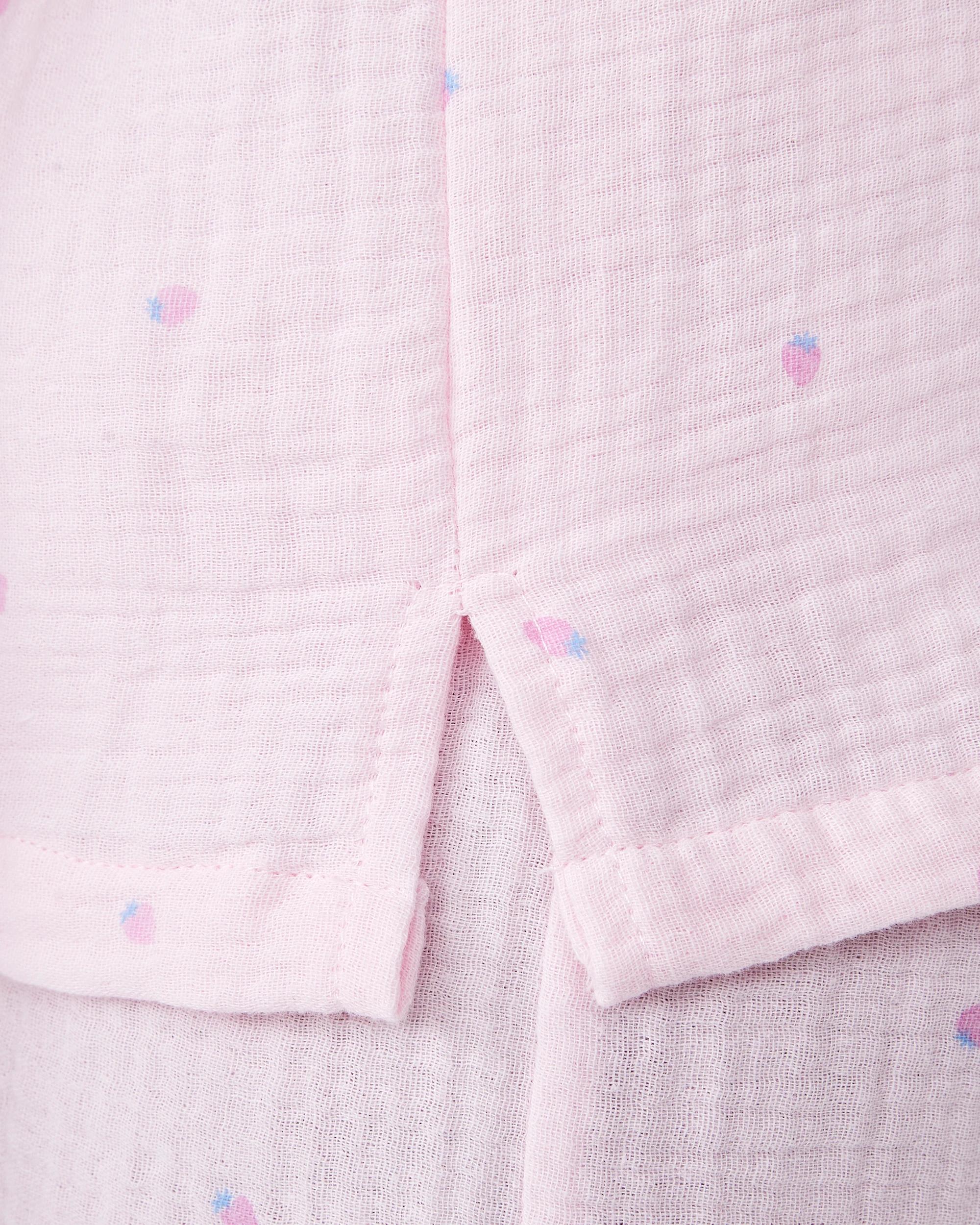 6 Short Sleeve Woven Pyjama Set PINK STRAWBERRY, 6 of 8