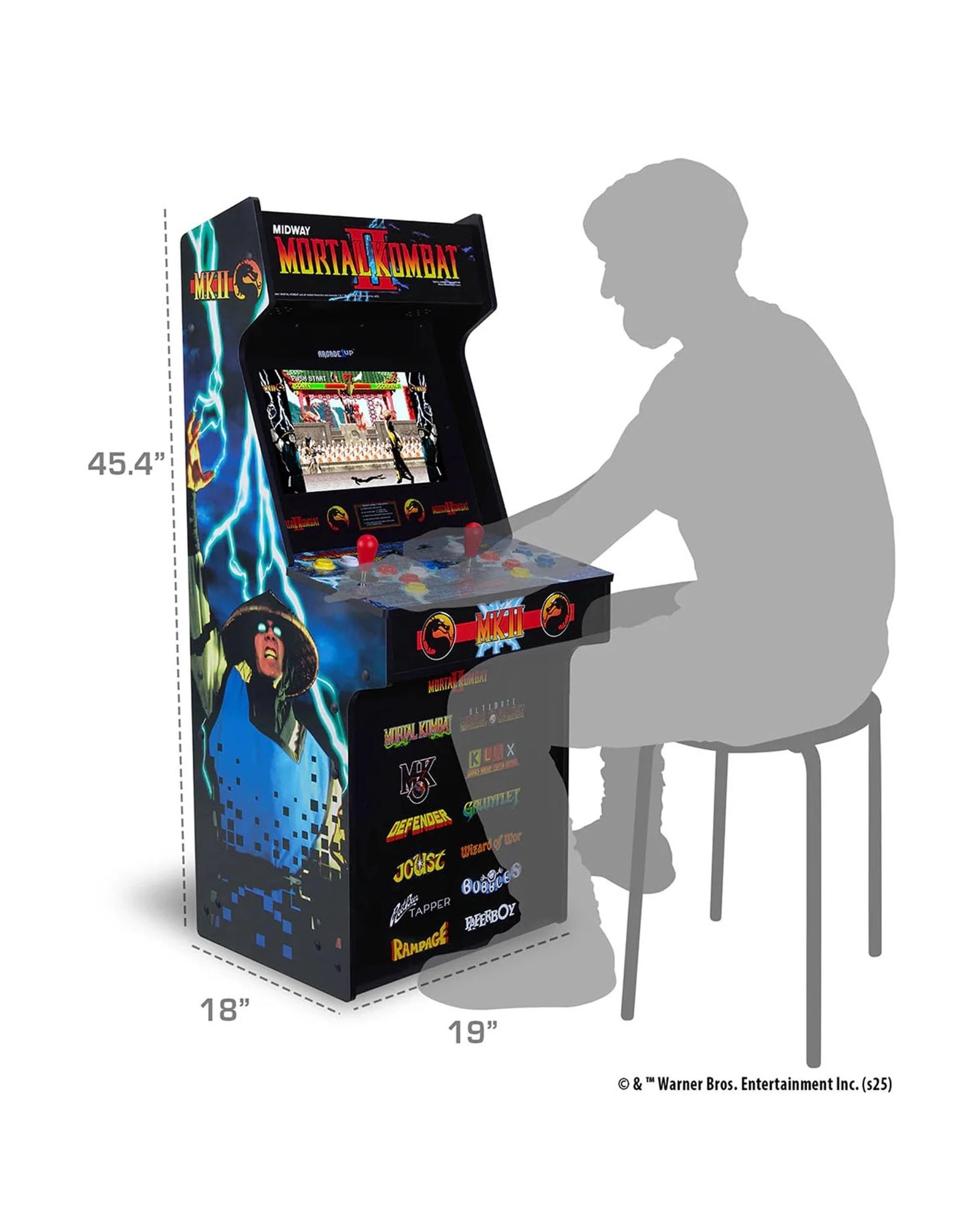 6 Arcade1Up Mortal Kombat II Classic SE Arcade Game, 6 of 10