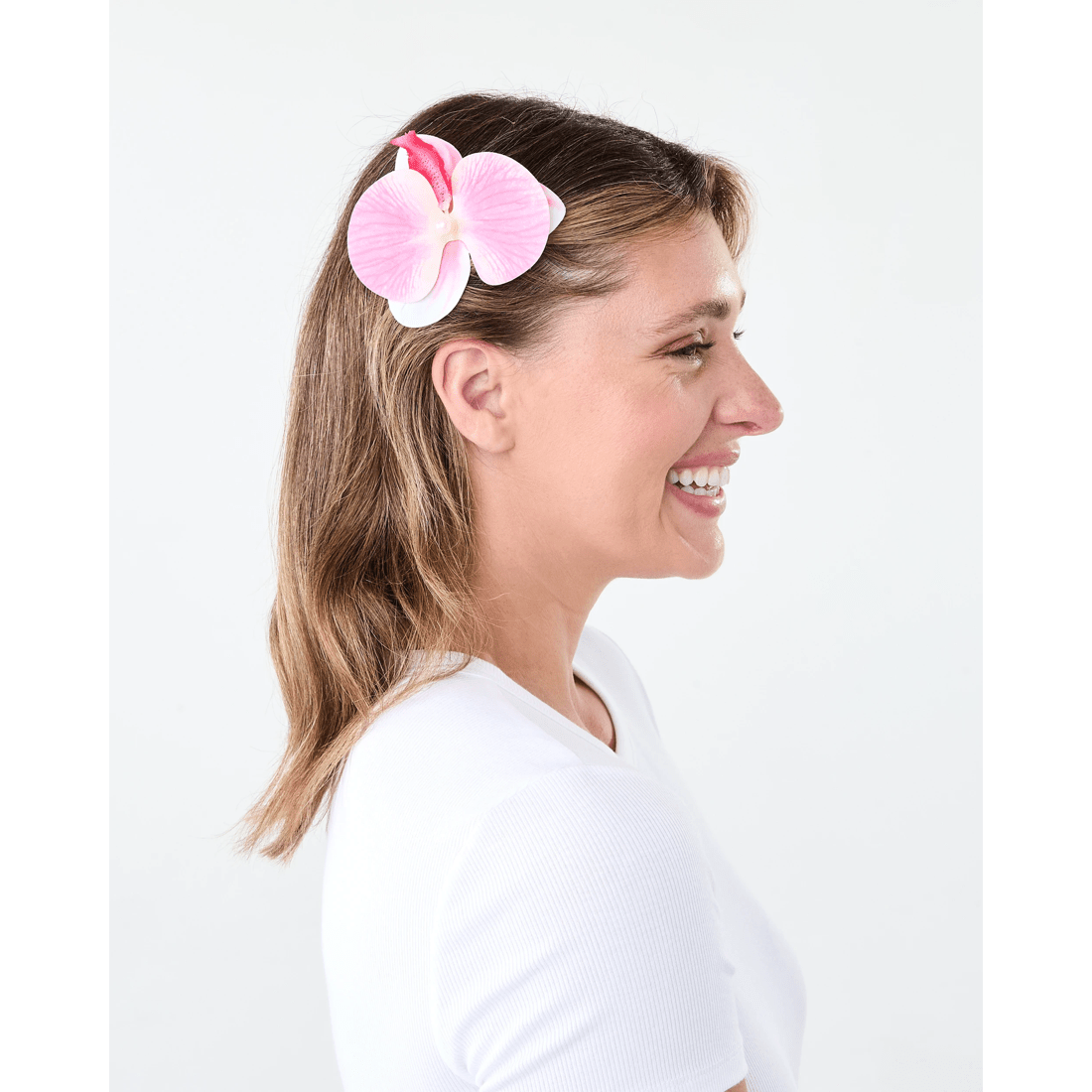 3 2 Pack Pink Orchid Hair Clips, 3 of 4