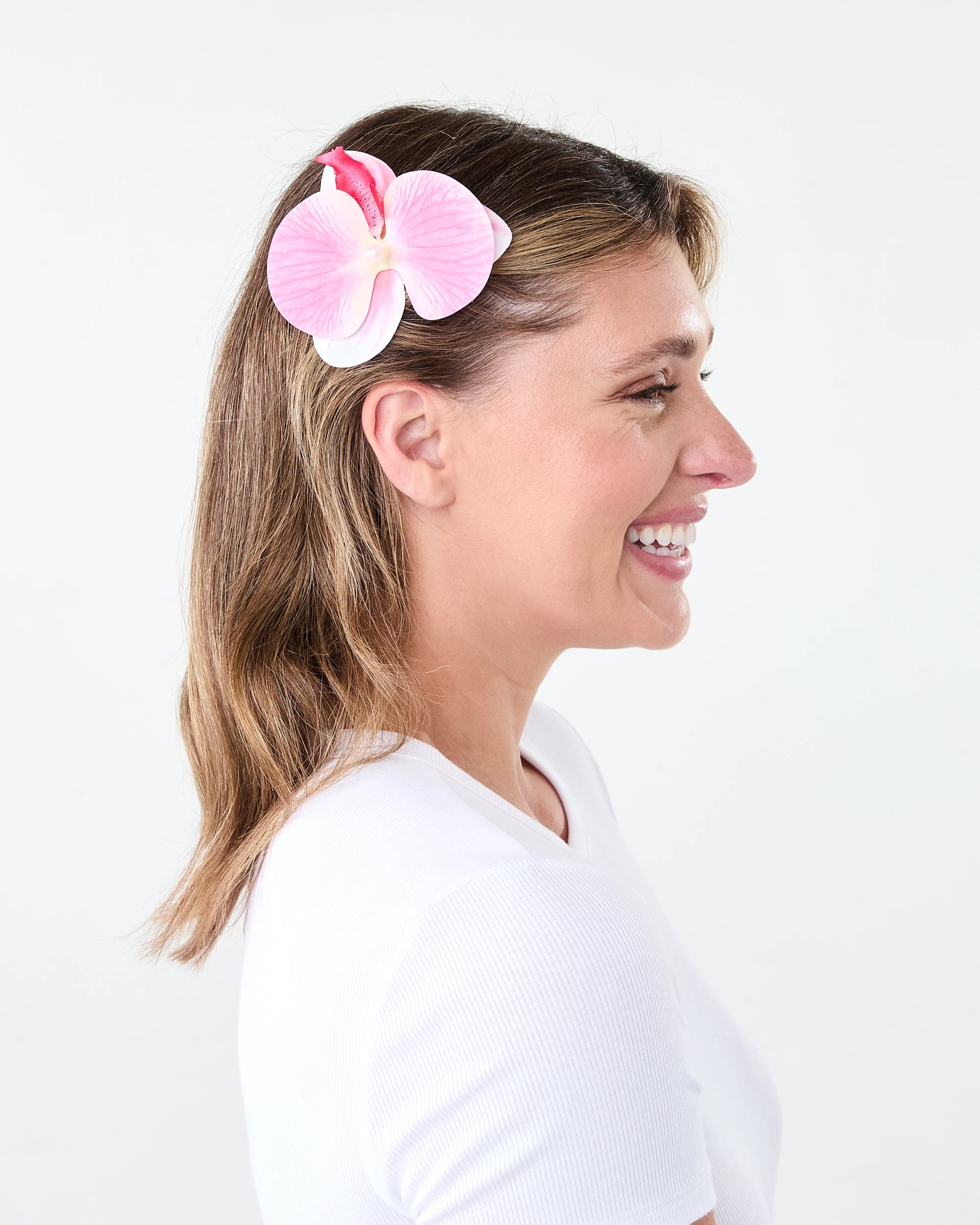 3 2 Pack Pink Orchid Hair Clips, 3 of 4