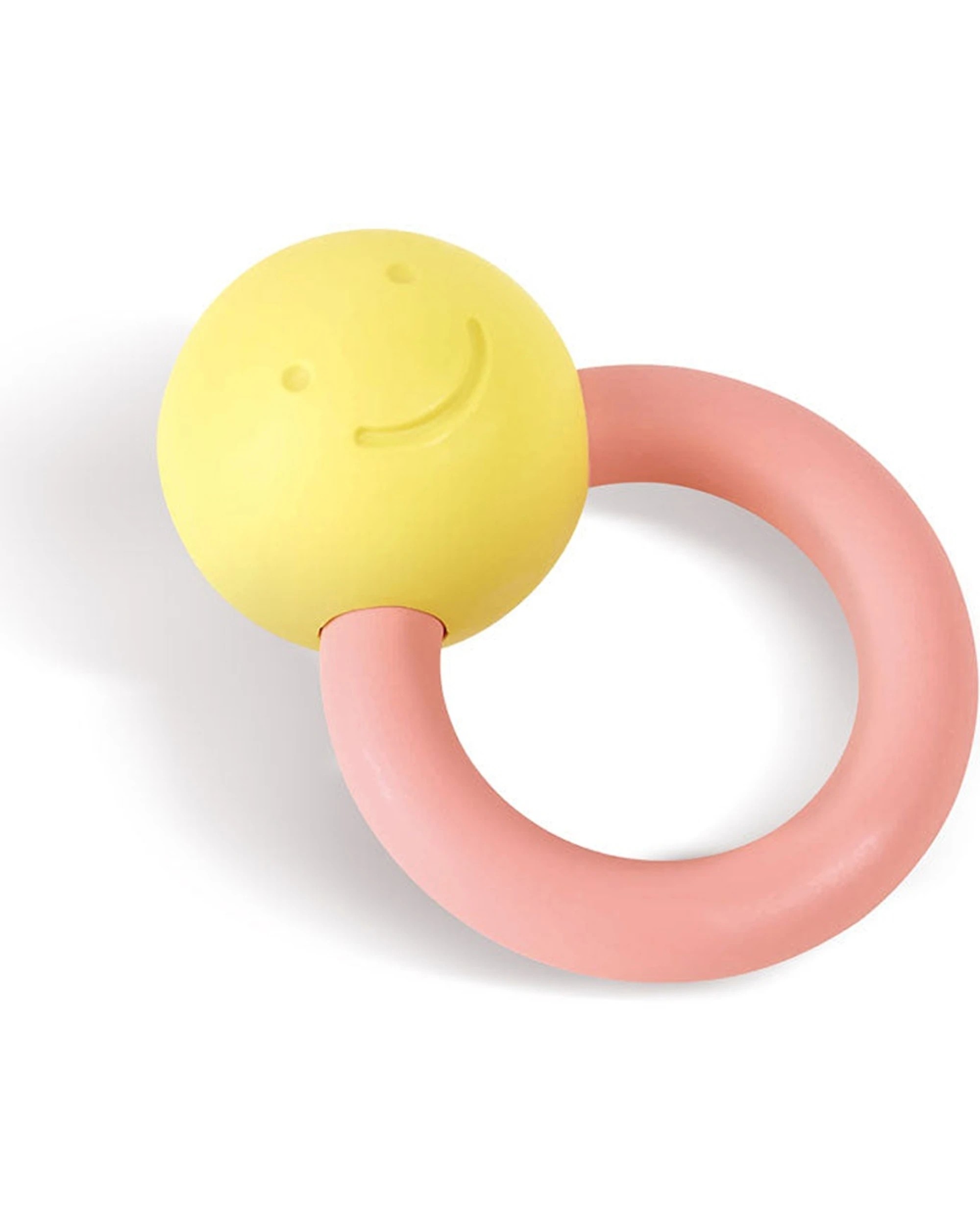 1 Hape Rings Rattle Teether Rice-Based Material 7.1x4.6cm For Babies - Multi, 1 of 3